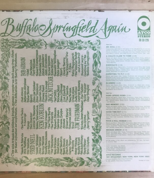 Buffalo Springfield - Buffalo Springfield Again - SD 33 226 - Vinyl LP (USED - RE)