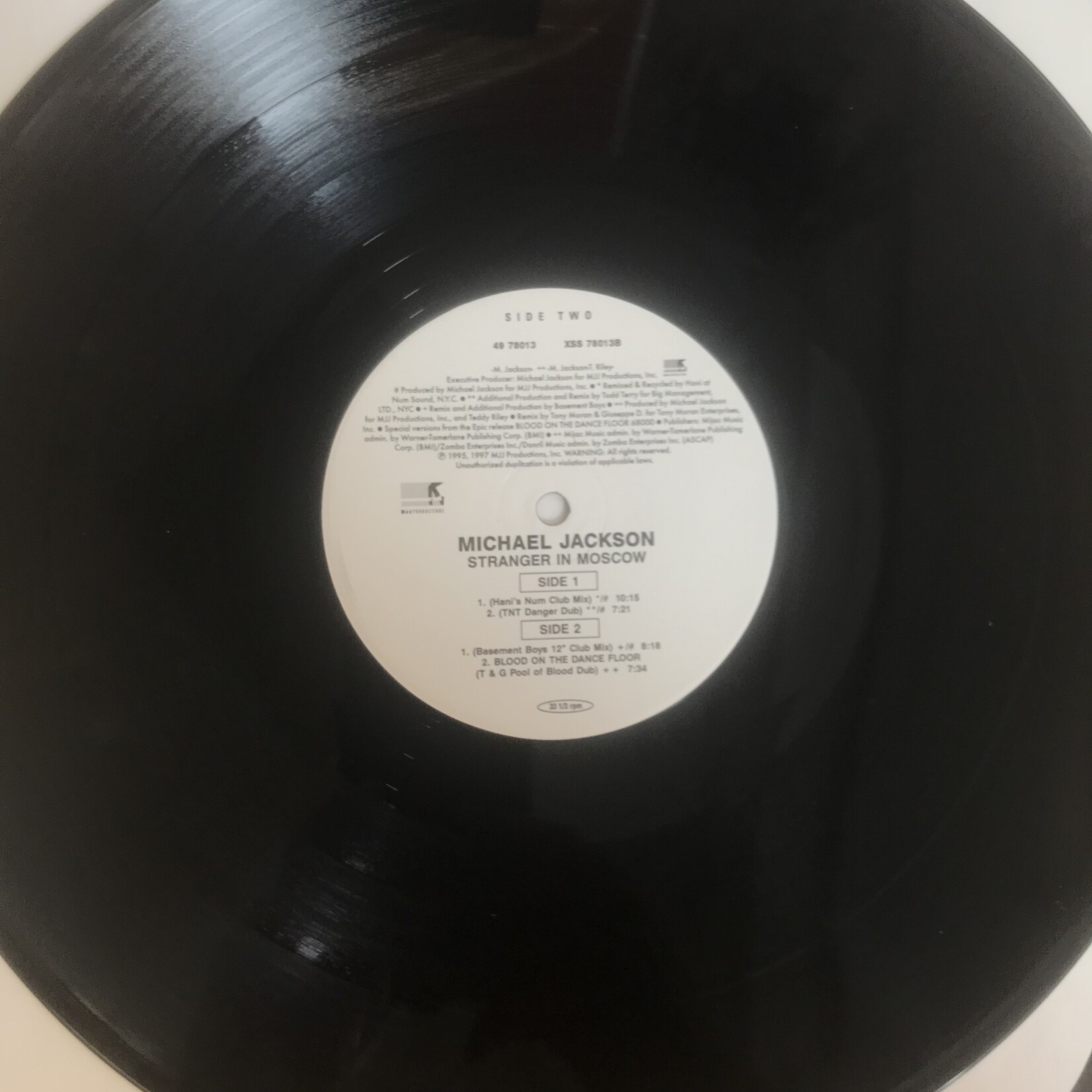 Michael Jackson - Stranger In Moscow - 49 78013 - Vinyl 12-Inch Single (USED)