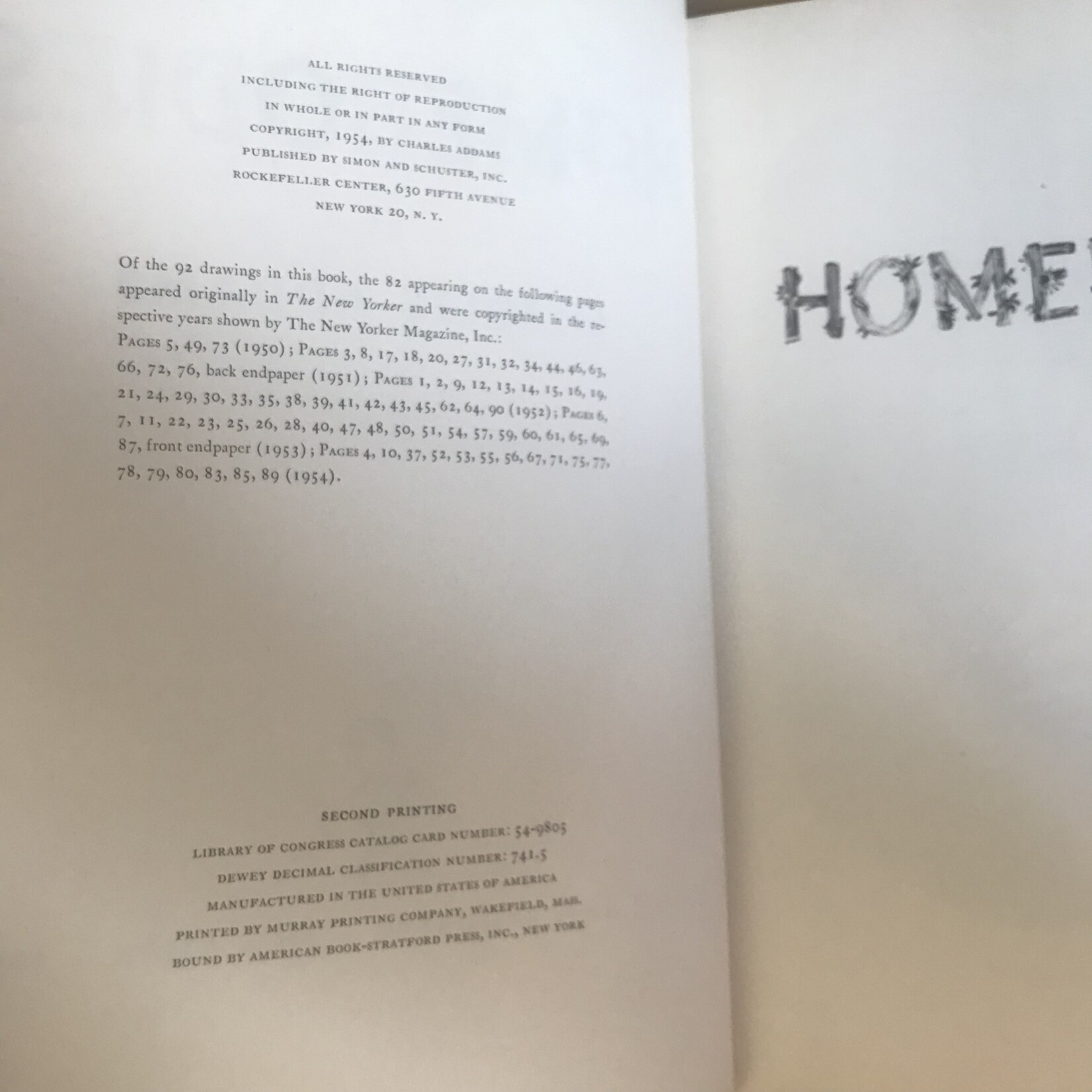 Charles Addams - Homebodies (2nd Printing) - Hardback (USED)