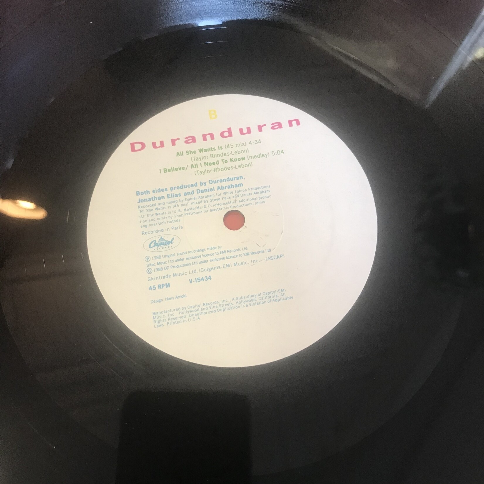 Duran Duran - All She Wants Is - V15434 - Vinyl 12-Inch Single