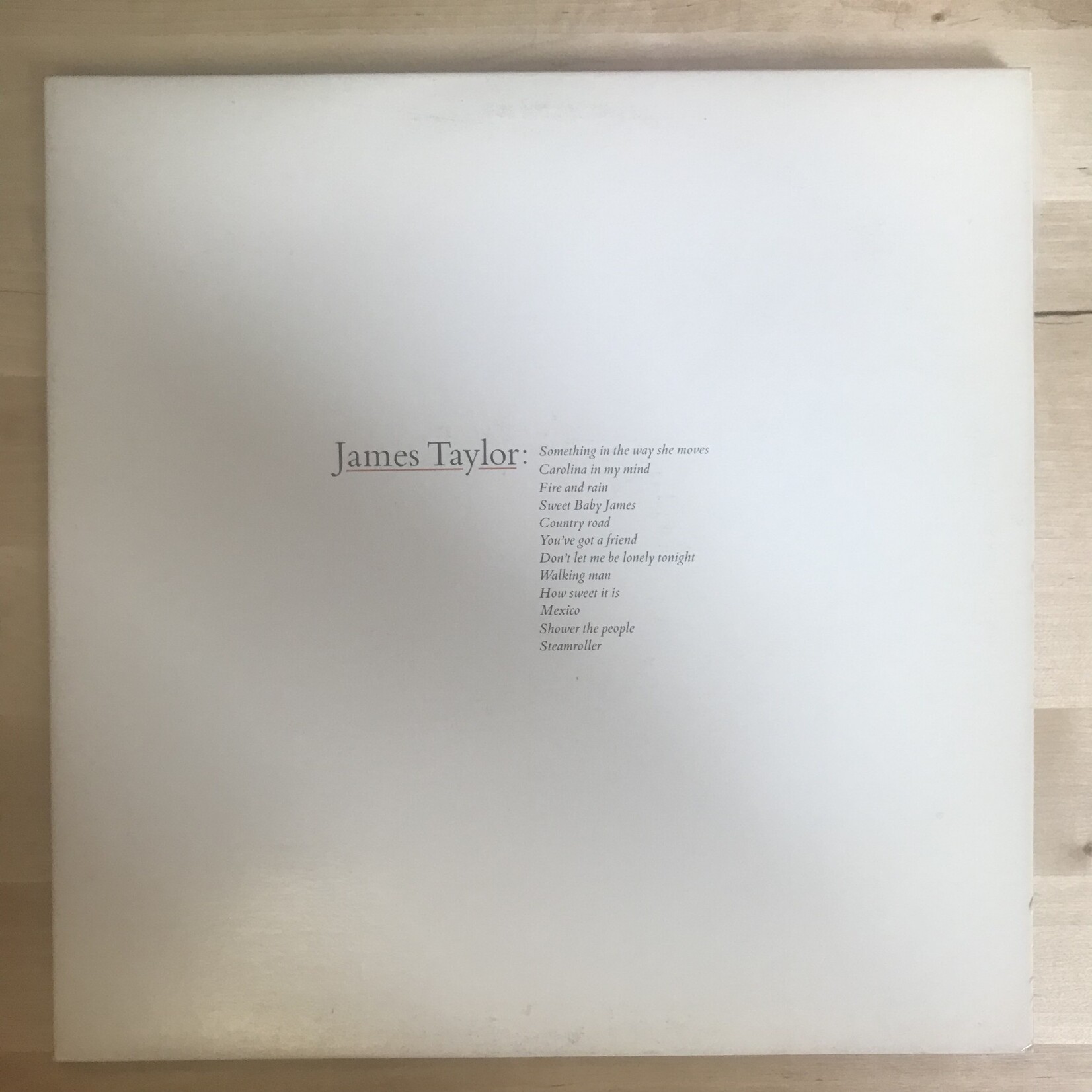 James Taylor - Greatest Hits - BSK 3113 - Vinyl LP (USED)