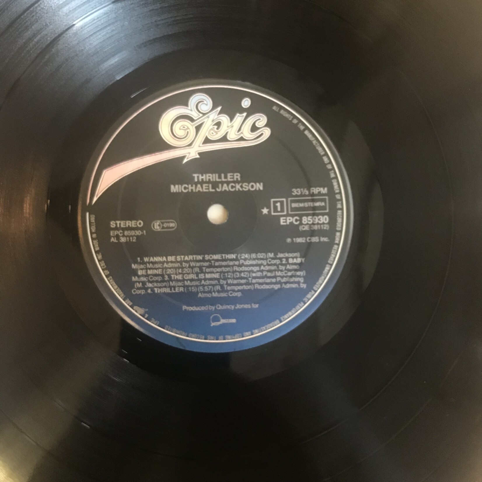 Michael Jackson - Thriller (Europe) - 85930 - Vinyl LP (USED)