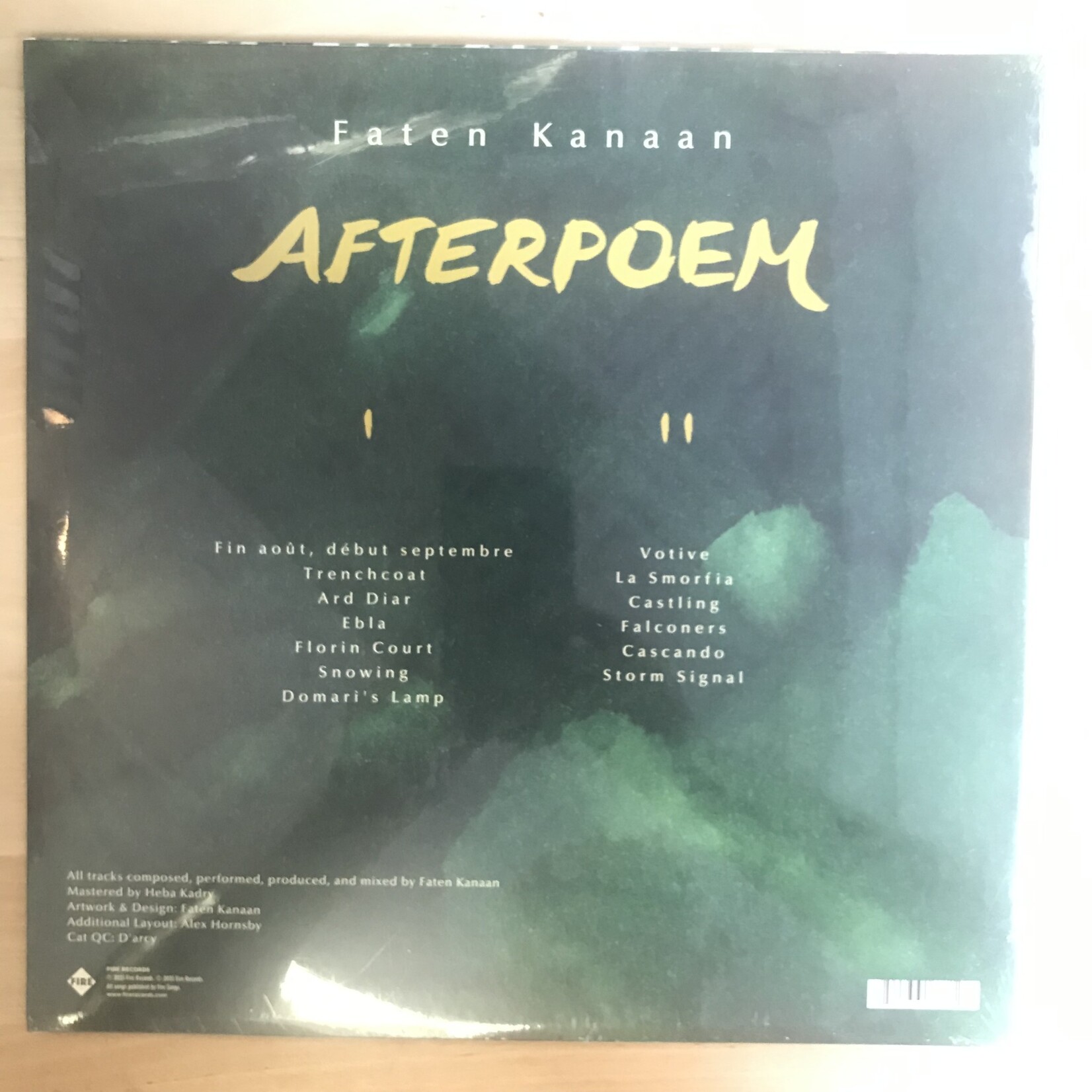 Faten Kanaan - Afterpoem - FIRELP677 - Vinyl LP (USED - SEALED)