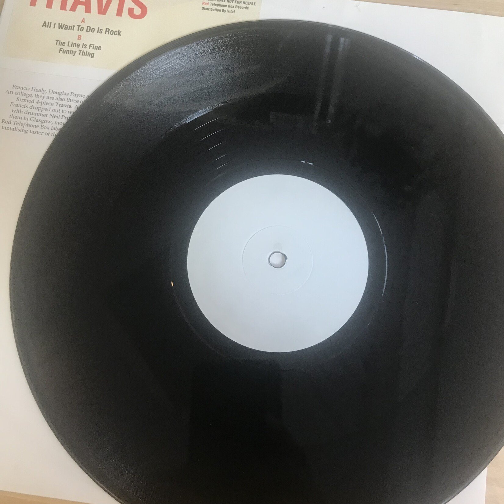 Travis - All I Want To Do Is Rock / The Line Is Fine / Funny Thing - PHONE001 - Vinyl 10-Inch Single (USED - PROMO)