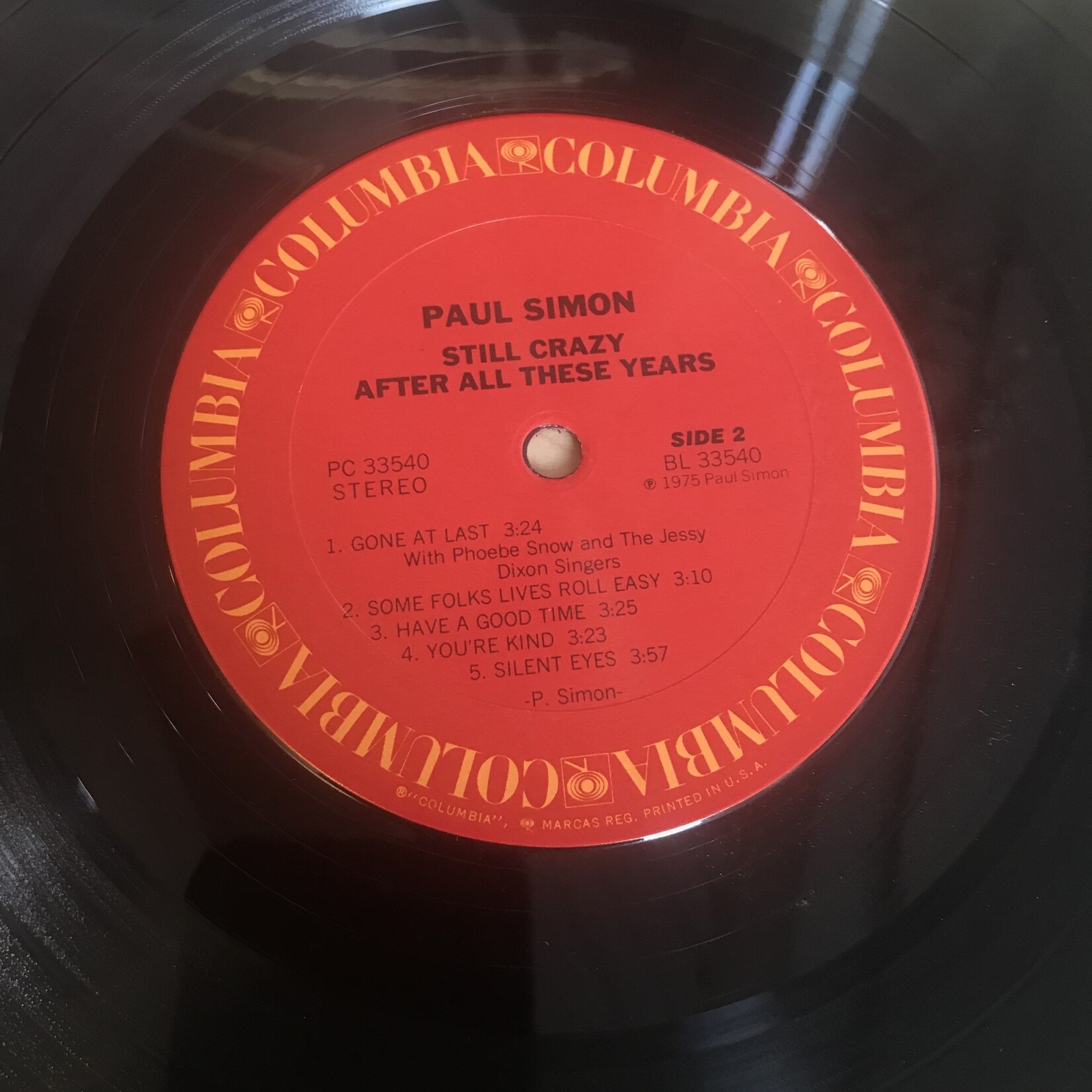 Paul Simon - Still Crazy After All These Years - PC 33540 - Vinyl LP (USED)