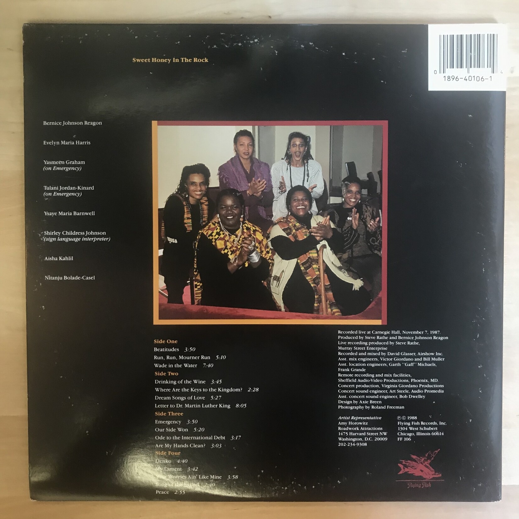 Sweet Honey In The Rock - Live At Carnegie Hall - FF106 - Vinyl LP (USED)