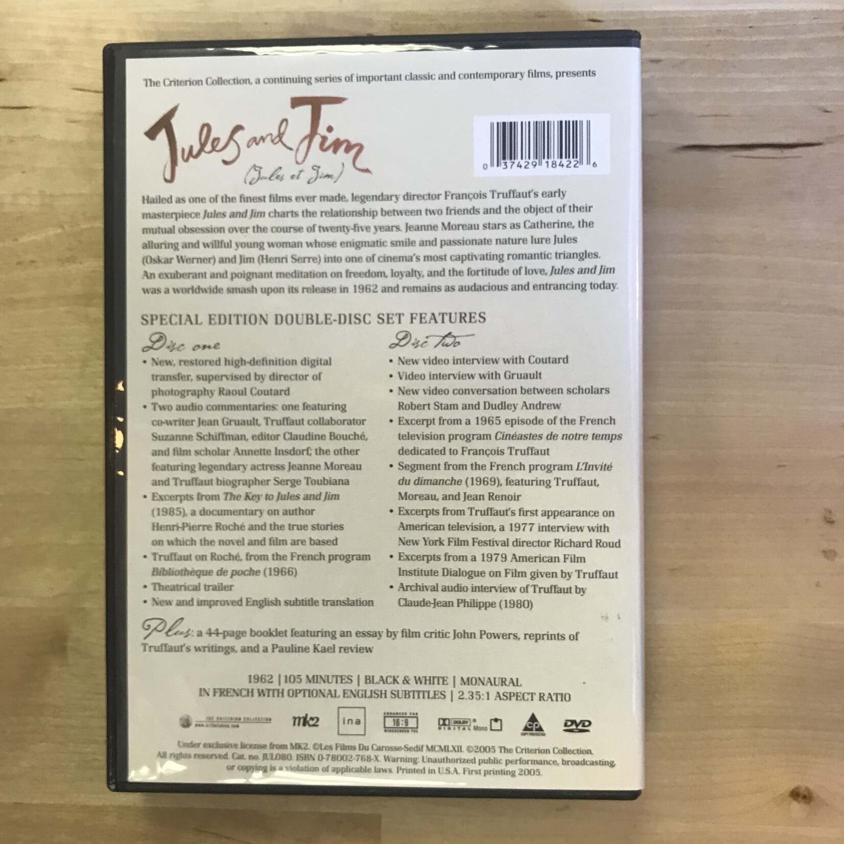 Jules And Jim - The Criterion Collection #281 - DVD (USED)
