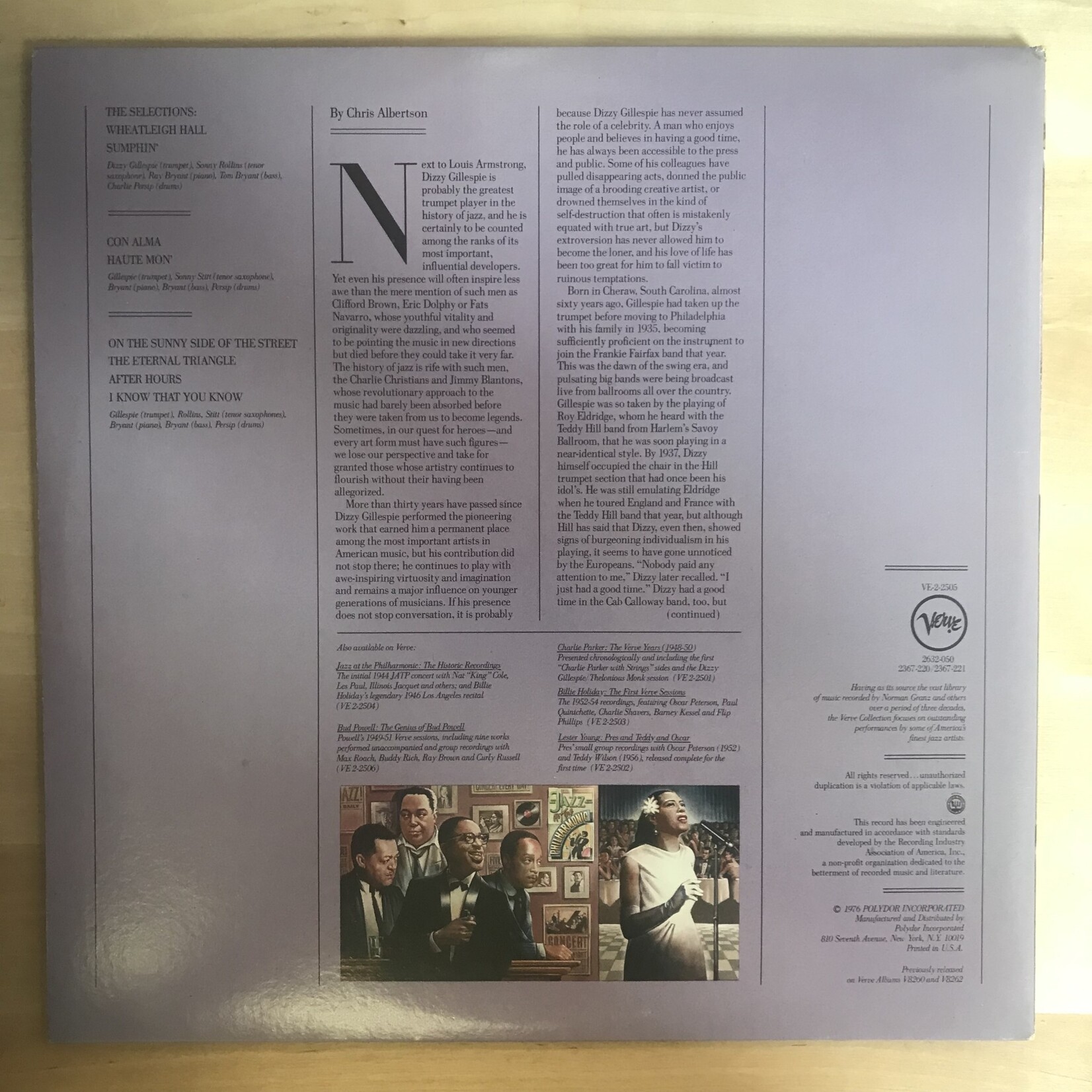 Dizzy Gillespie - The Sonny Rollins/Sonny Stitt Sessions - VE 2 2505 - Vinyl LP (USED)