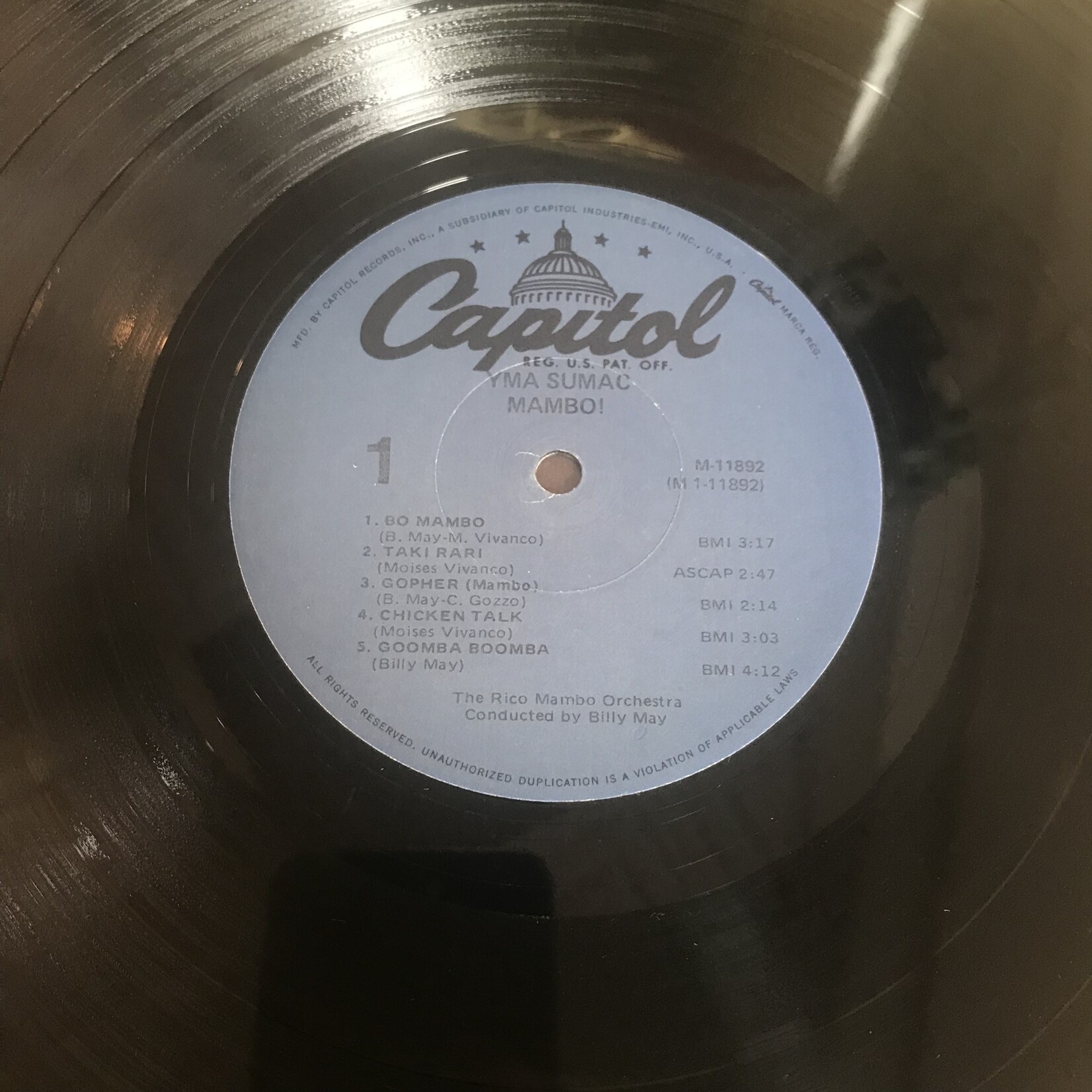 Ymu Sumac - Mambo! - M 11892 - Vinyl LP (USED)