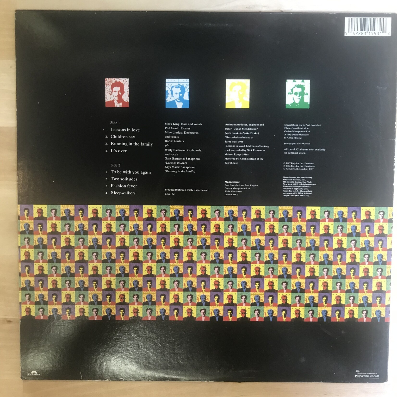 Level 42 - Running In The Family - 422 831 593 1 Y 1 - Vinyl LP (USED)