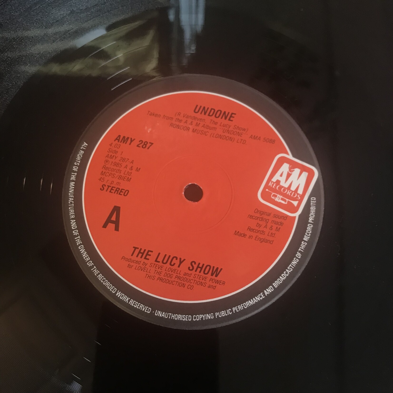 Lucy Show - Undone / Dream Days - AMY 287 - Vinyl 12-Inch Single (USED)
