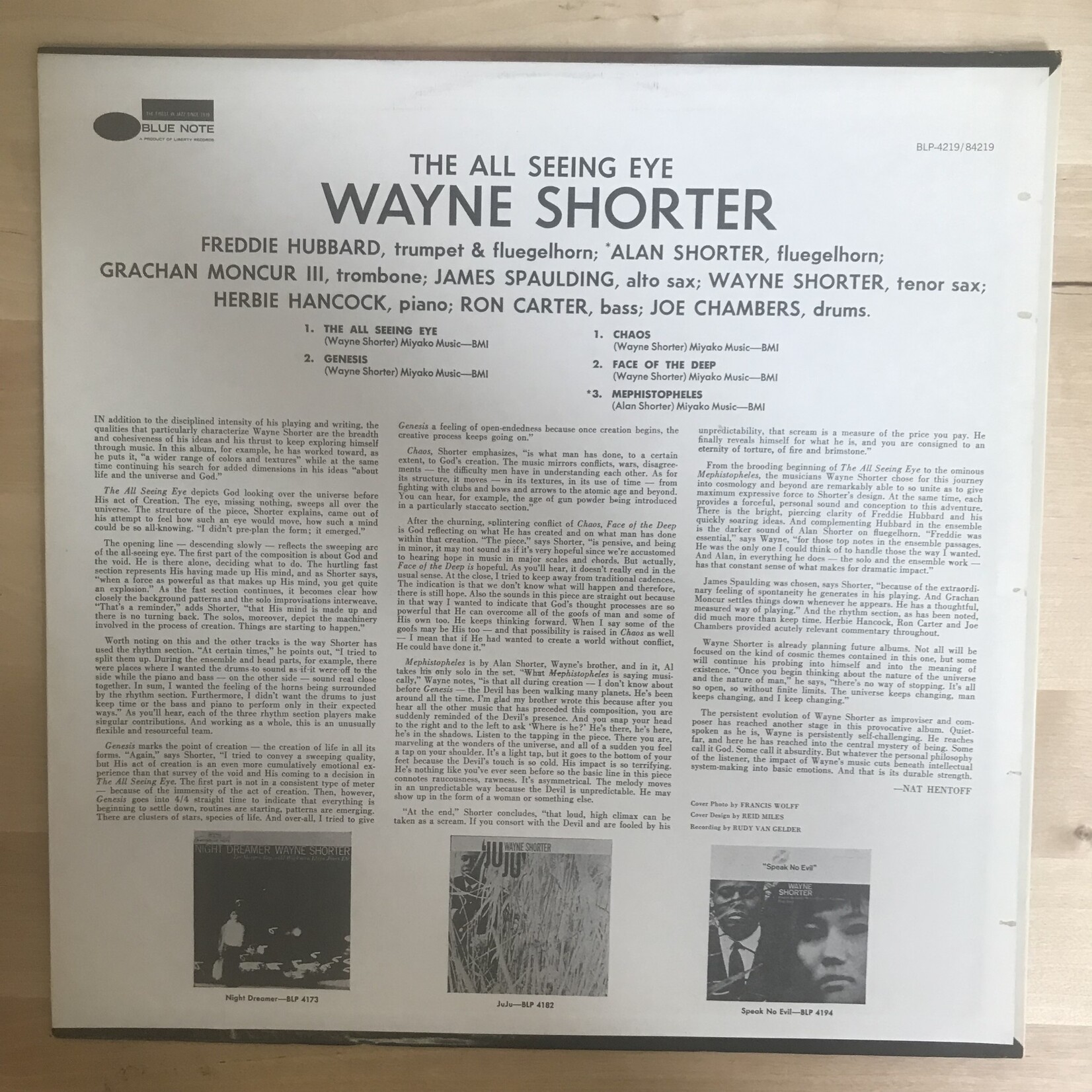 Wayne Shorter - The All Seeing Eye (1975 RE) - BST 84219 - Vinyl LP (USED)