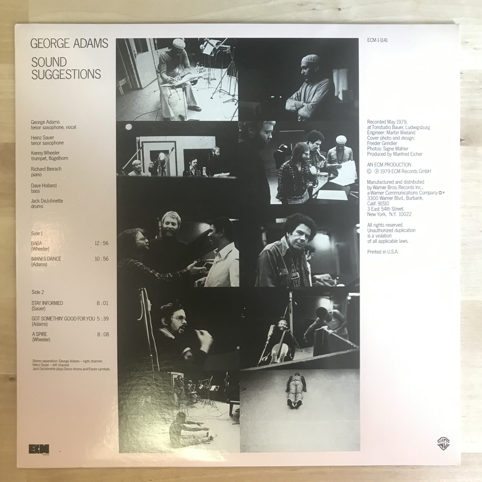 George Adams - Sound Suggestions - ECM 1 1141 - Vinyl LP (USED)