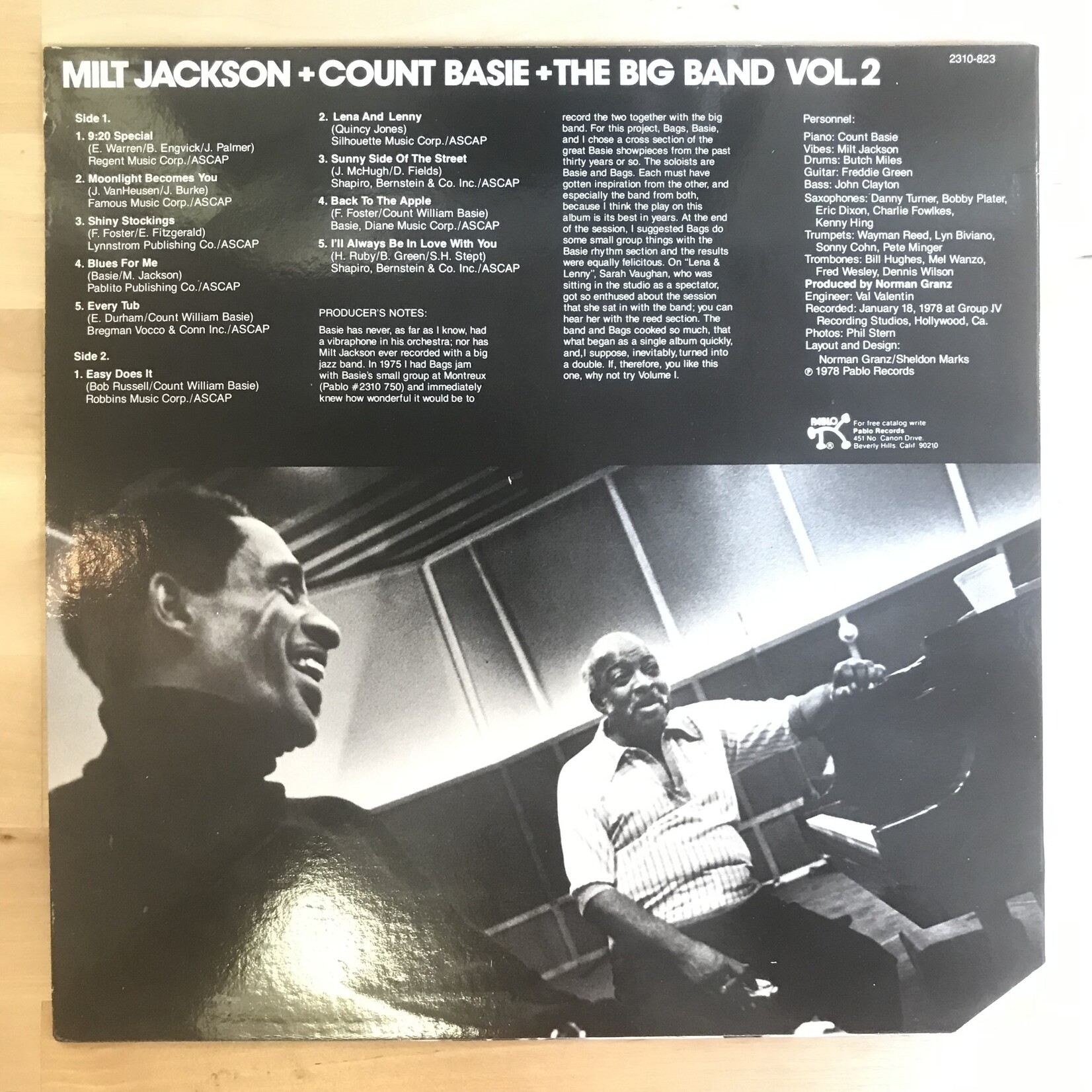 Milt Jackson, Count Basie - Milt Jackson + Count Basie + The Big Band Vol. 2 - 2310 823 - Vinyl LP (USED)