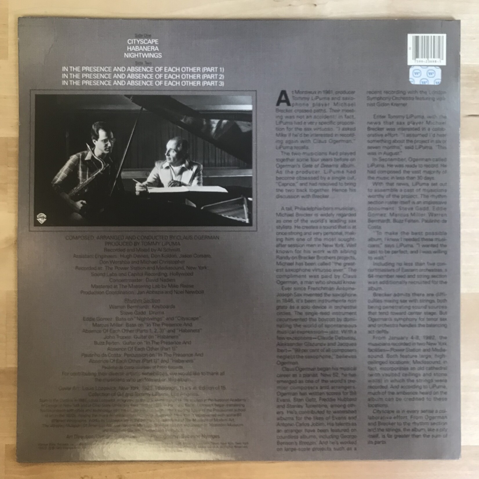 Claus Ogerman, Michael Brecker - Cityscape - 1 23698 - Vinyl LP (USED)