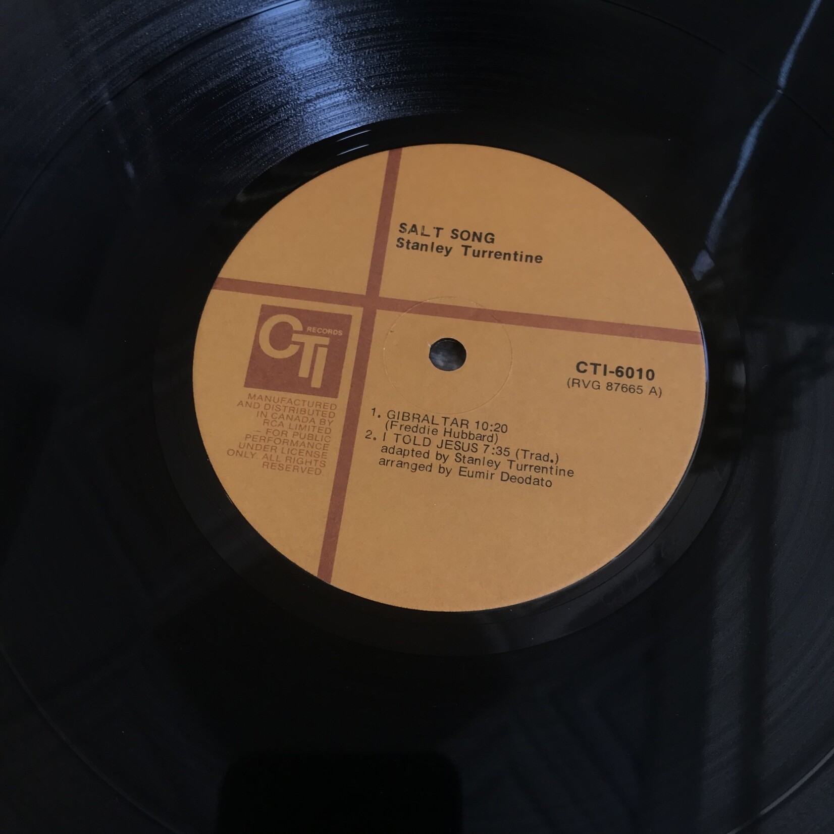 Stanley Turrentine - Salt Song - CTI 6010 - Vinyl LP (USED)