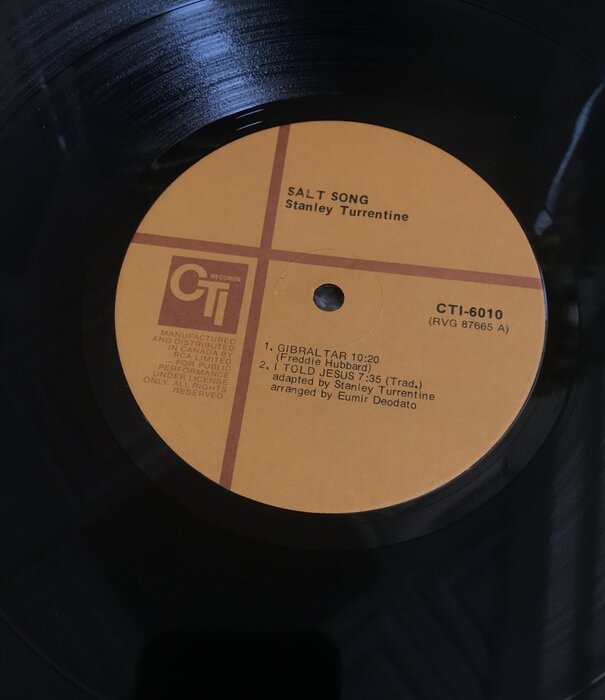 Stanley Turrentine - Salt Song - CTI 6010 - Vinyl LP (USED)