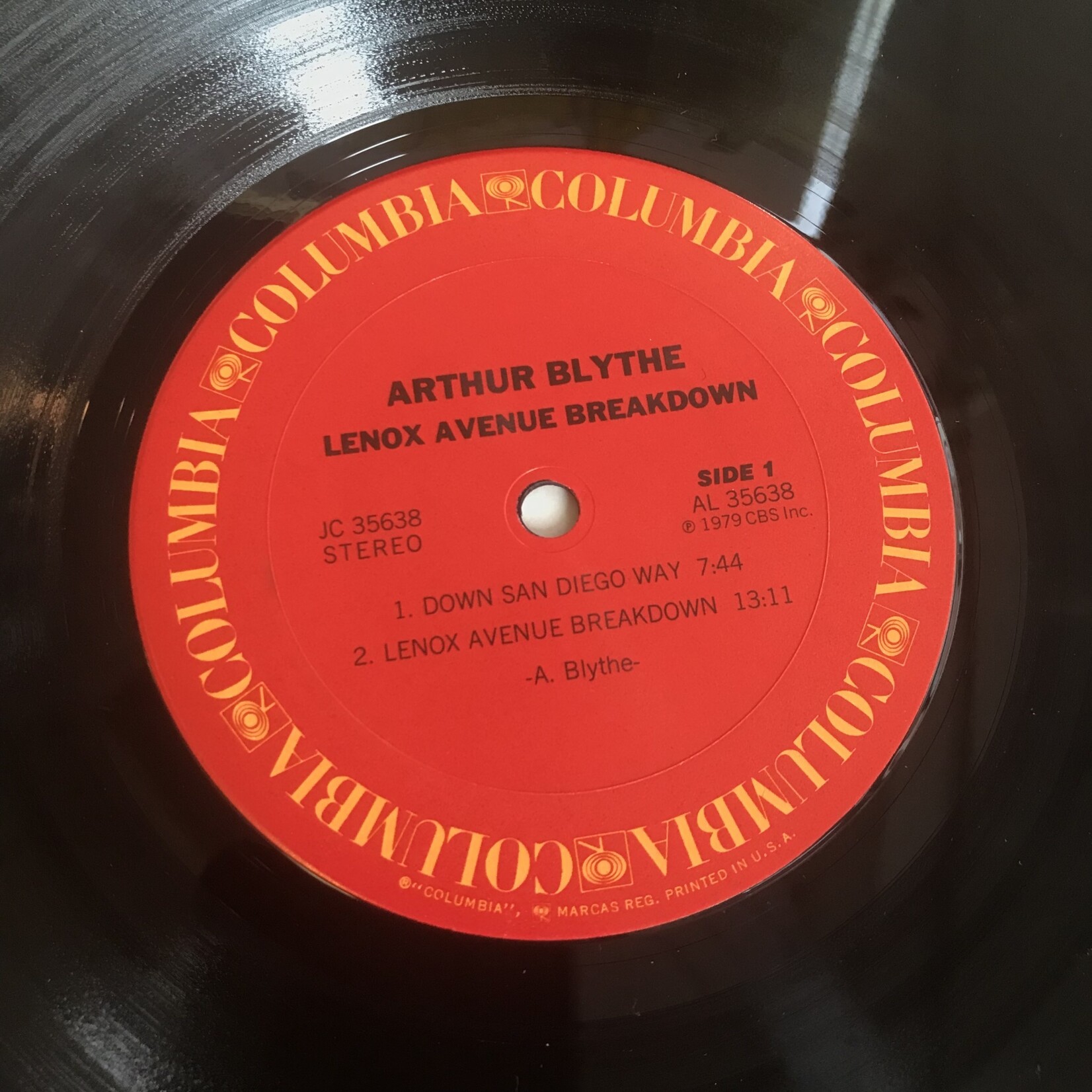 Arthur Blythe - Lenox Avenue Breakdown - JC 35638 - Vinyl LP (USED)