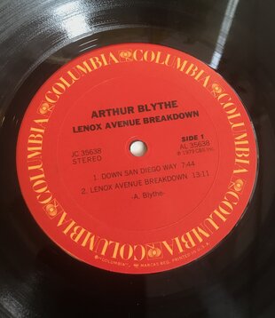 Arthur Blythe - Lenox Avenue Breakdown - JC 35638 - Vinyl LP (USED)