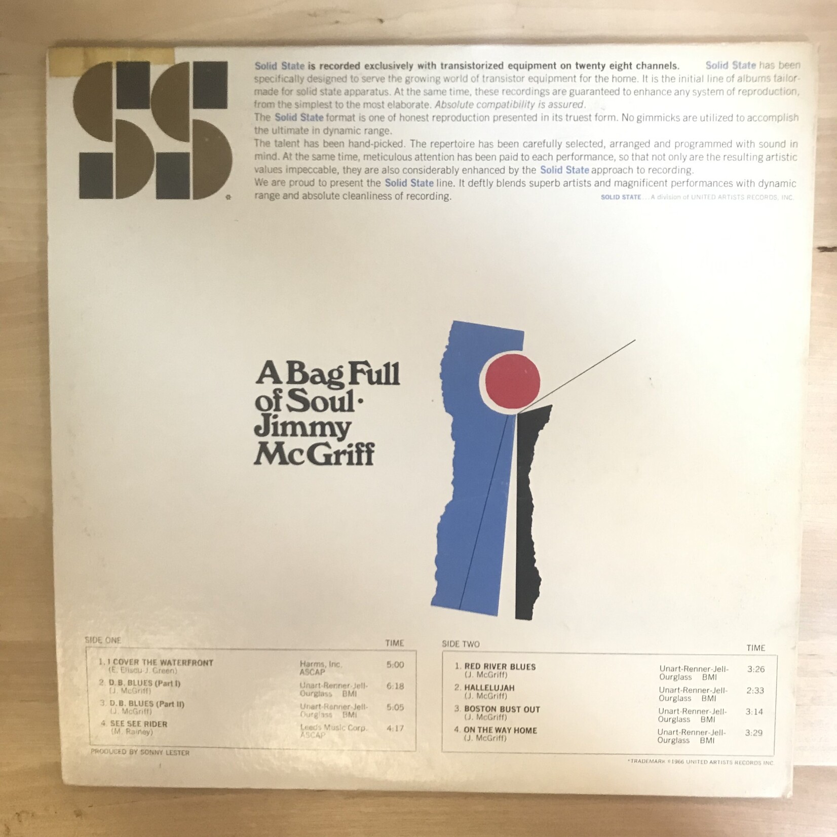 Jimmy McGriff - A Bag Full Of Soul - SS 18002 - Vinyl LP (USED)