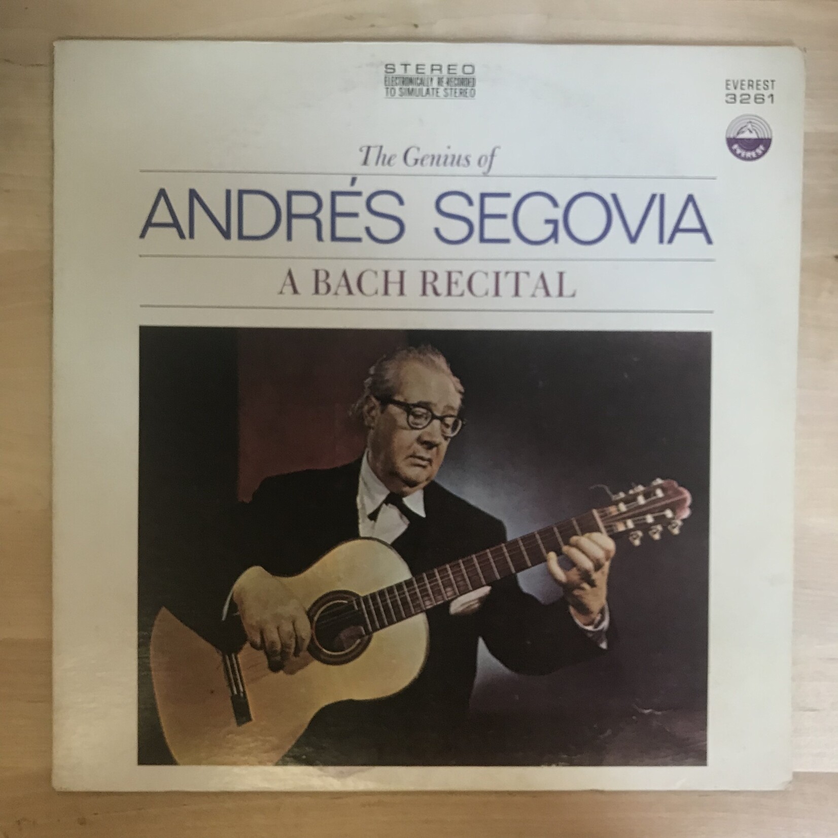 Andres Segovia - The Genius Of Andres Segovia: A Bach Recital - 3261 - Vinyl LP (USED)