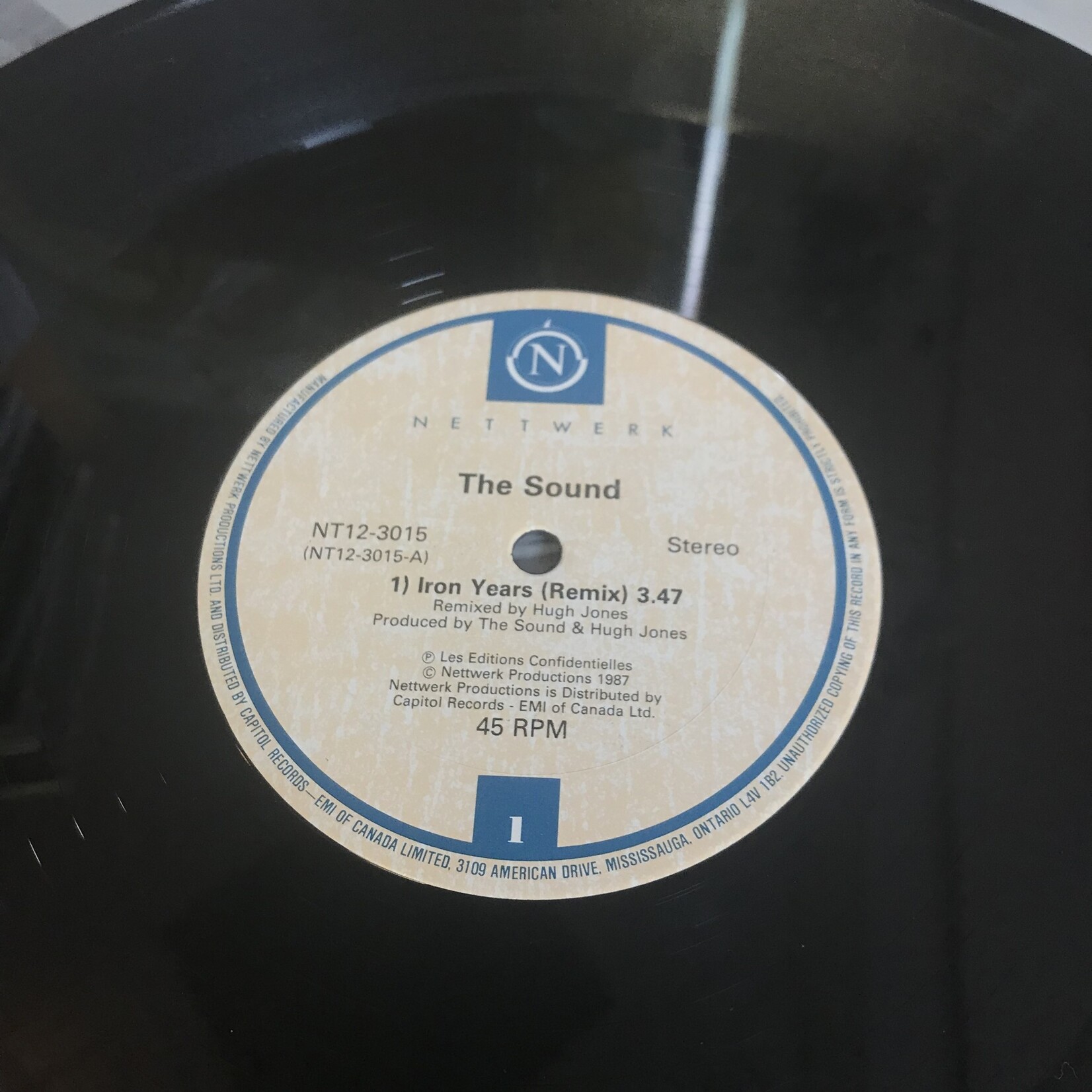 Sound - Iron Years / Fall Of Europe / Such A Difference - NT12 3015 - Vinyl 12-Inch Single (USED)