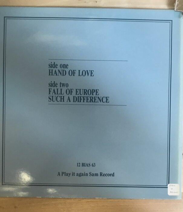 Sound - Hand Of Love - BiaS 63 - Vinyl 12-Inch Single (USED - BELGIUM)