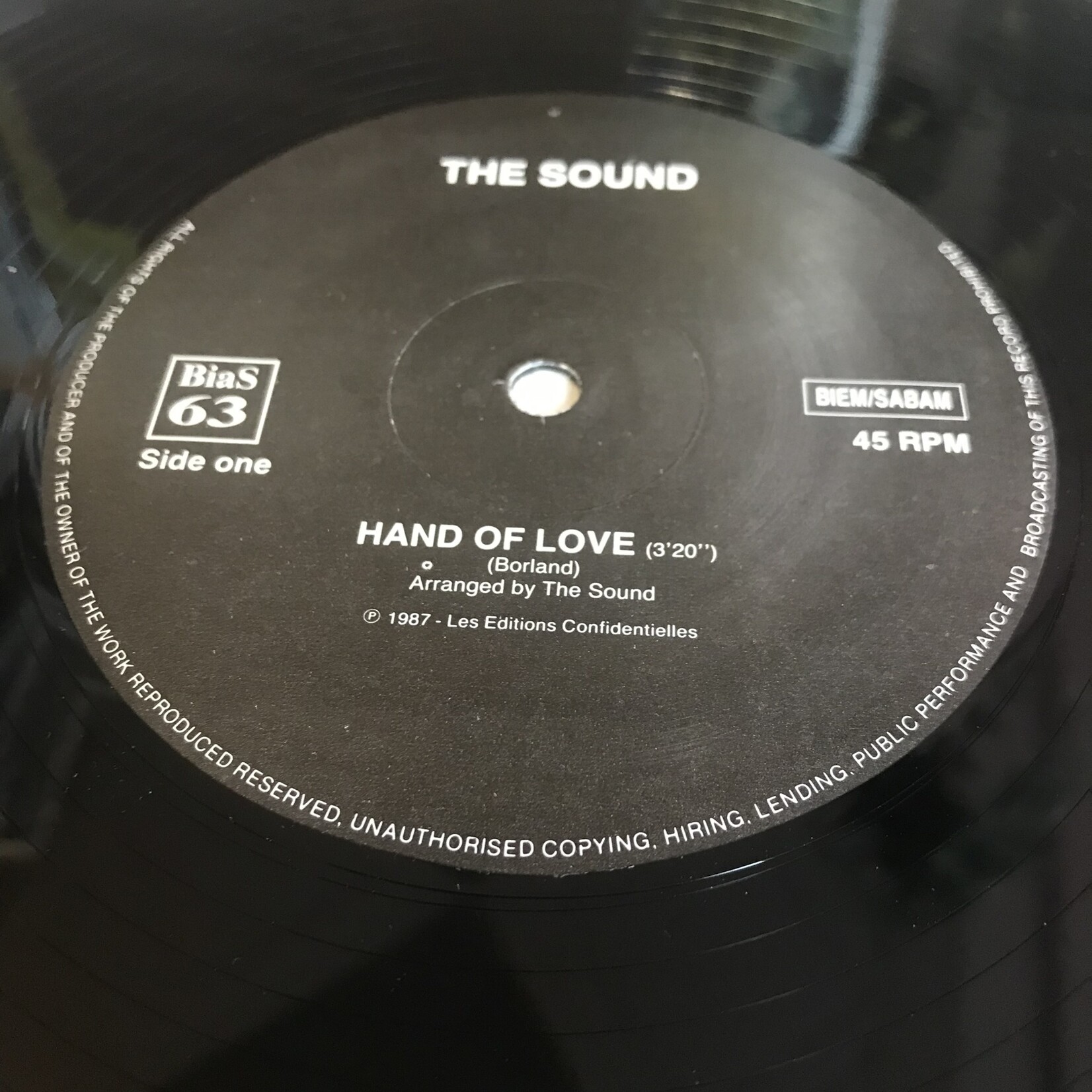 Sound - Hand Of Love - BiaS 63 - Vinyl 12-Inch Single (USED - BELGIUM)