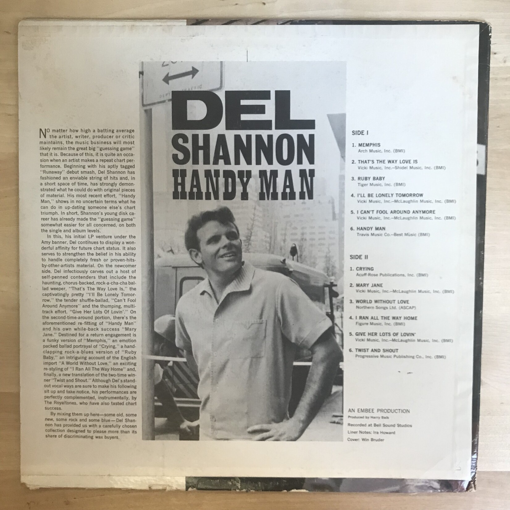 Del Shannon - Handy Man - AMY 8003 M - Vinyl LP (USED)