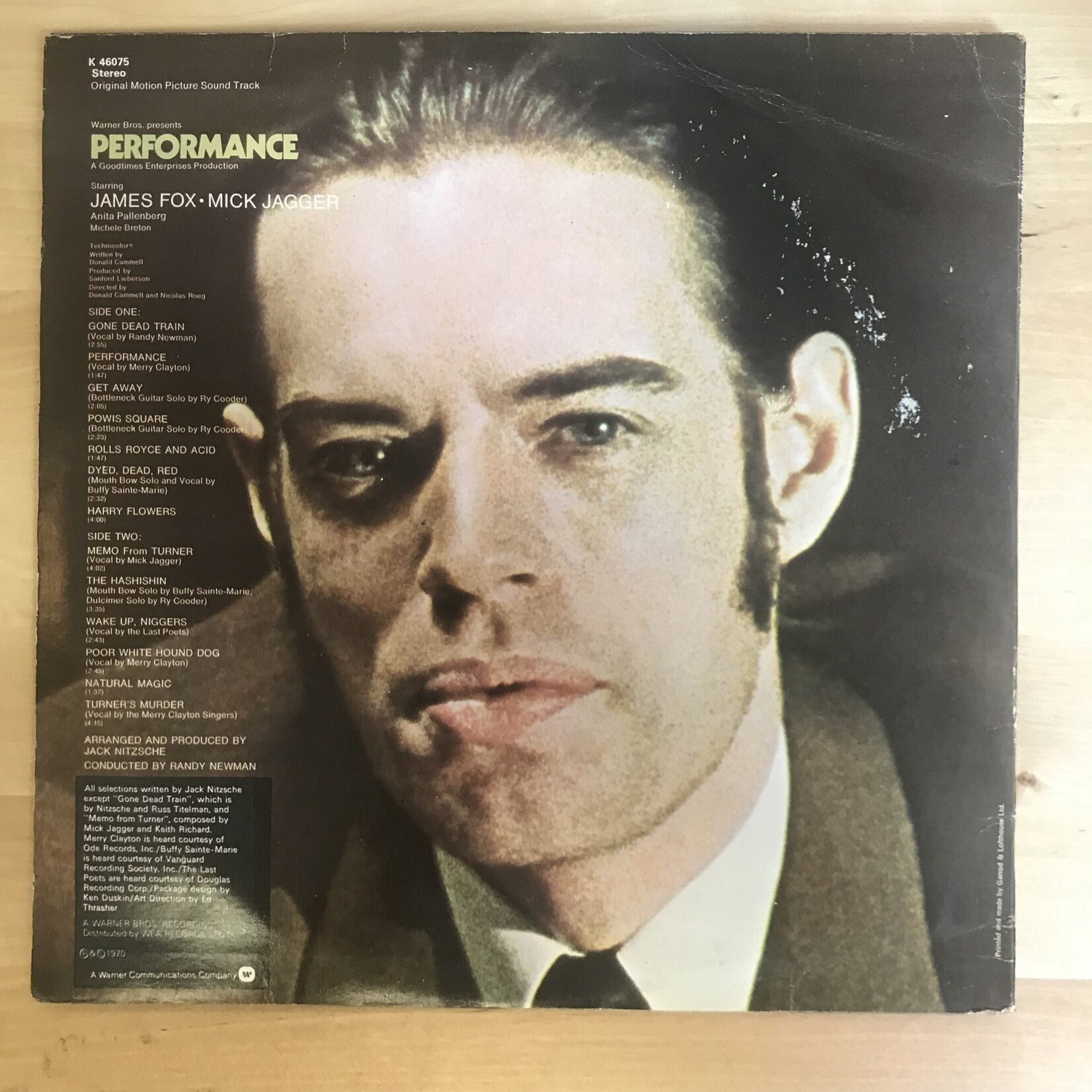 Performance - Original Motion Picture Sound Track - K 46075 - Vinyl LP (USED - UK)