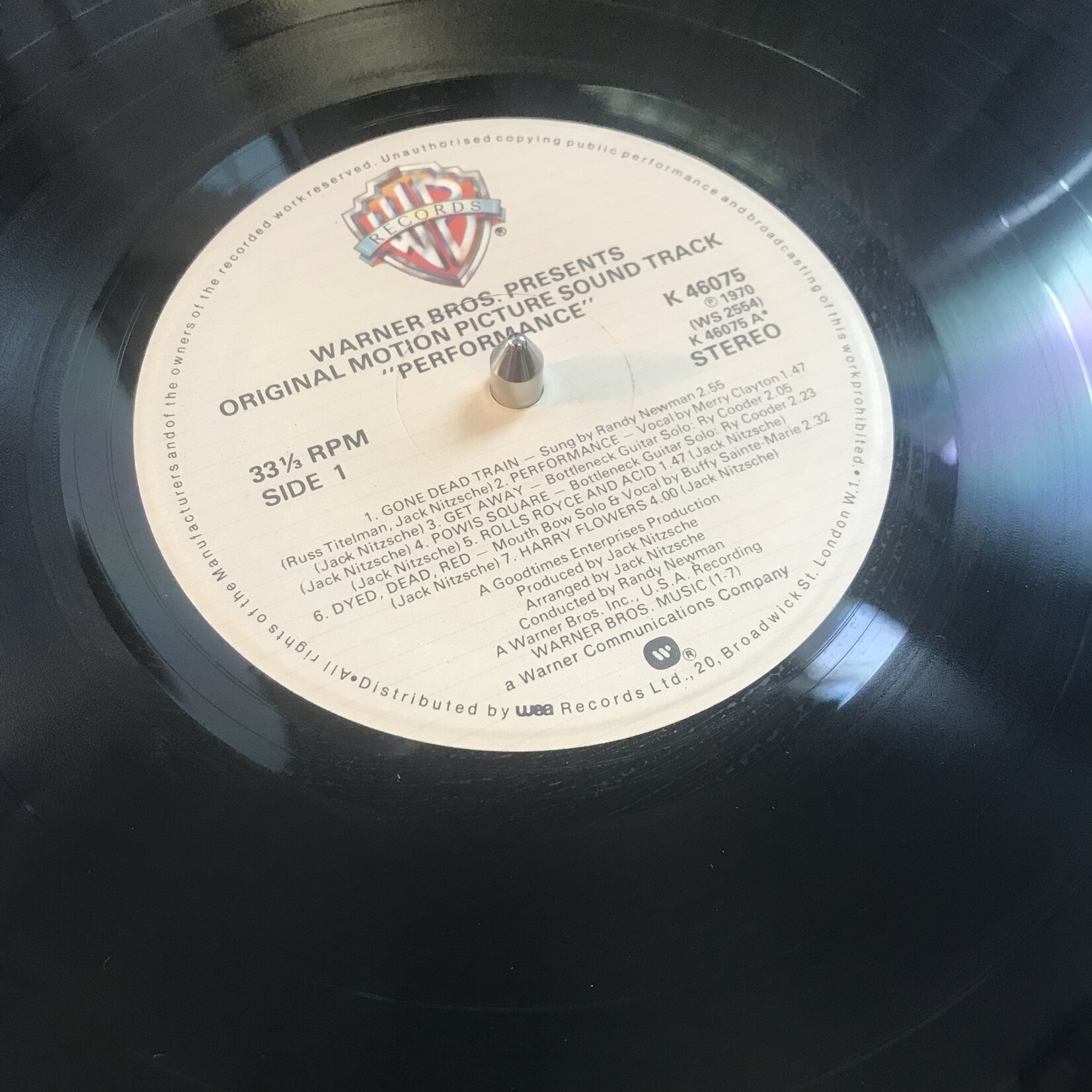 Performance - Original Motion Picture Sound Track - K 46075 - Vinyl LP (USED - UK)