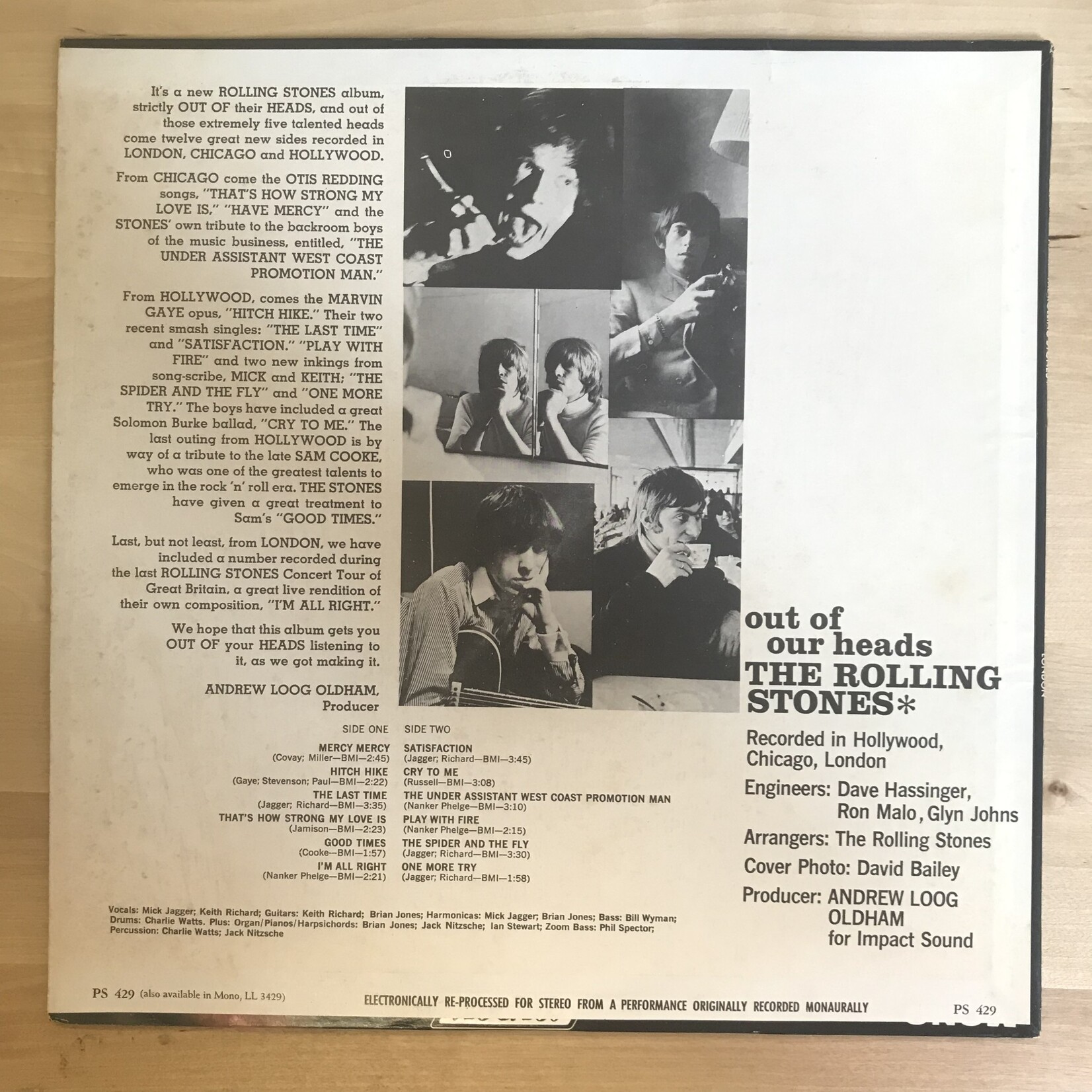 Rolling Stones - Out Of Our Heads - PS 429 - Vinyl LP (USED)
