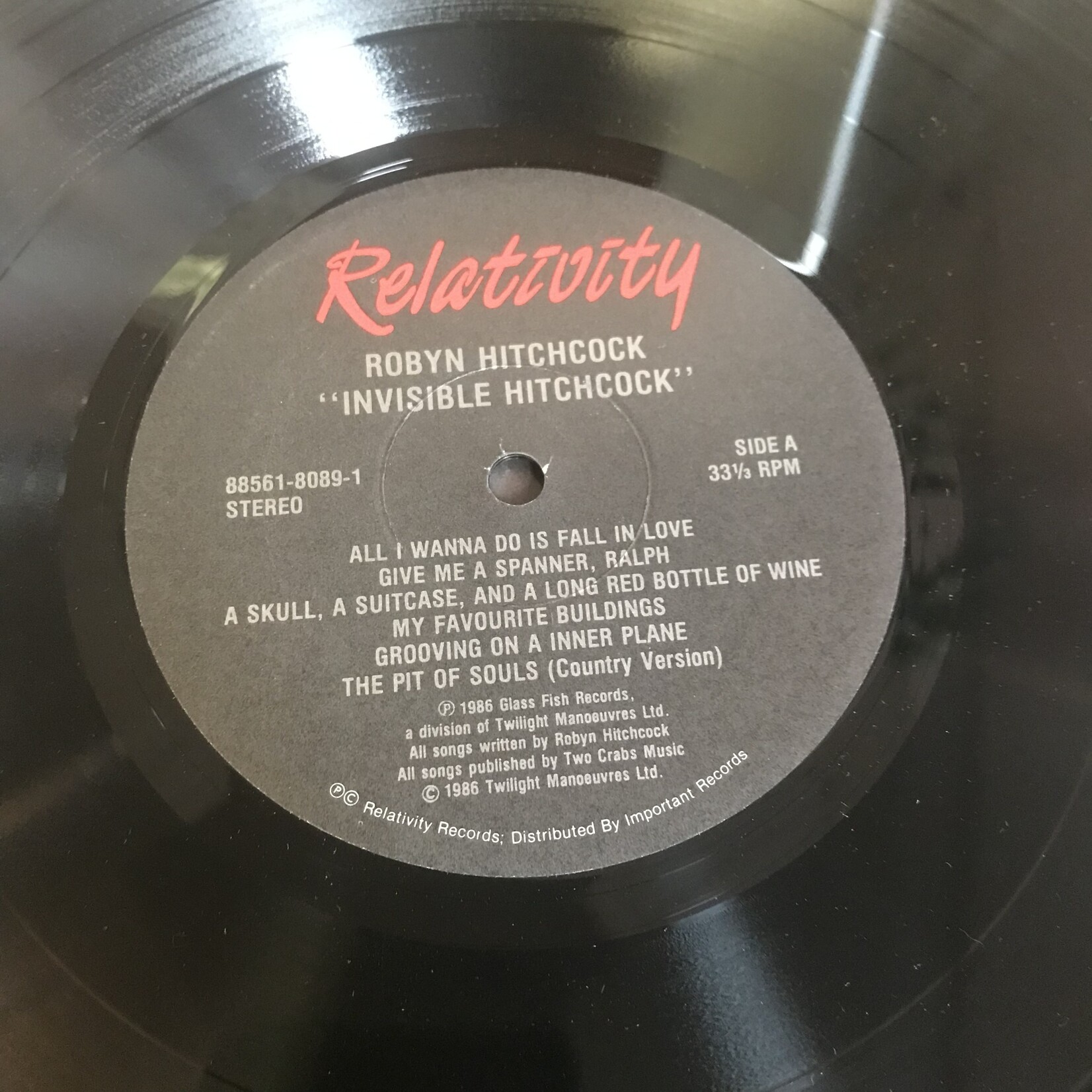 Robyn Hitchcock - Invisible Hitchcock - 88561 8099 1 - Vinyl LP (USED)