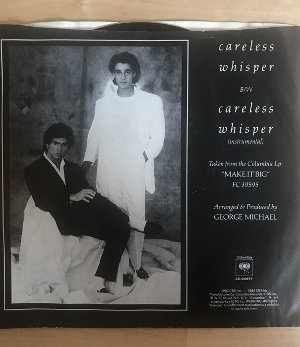 Wham (George Michael) - Careless Whisper - 38 04691 - Vinyl 45 (USED)