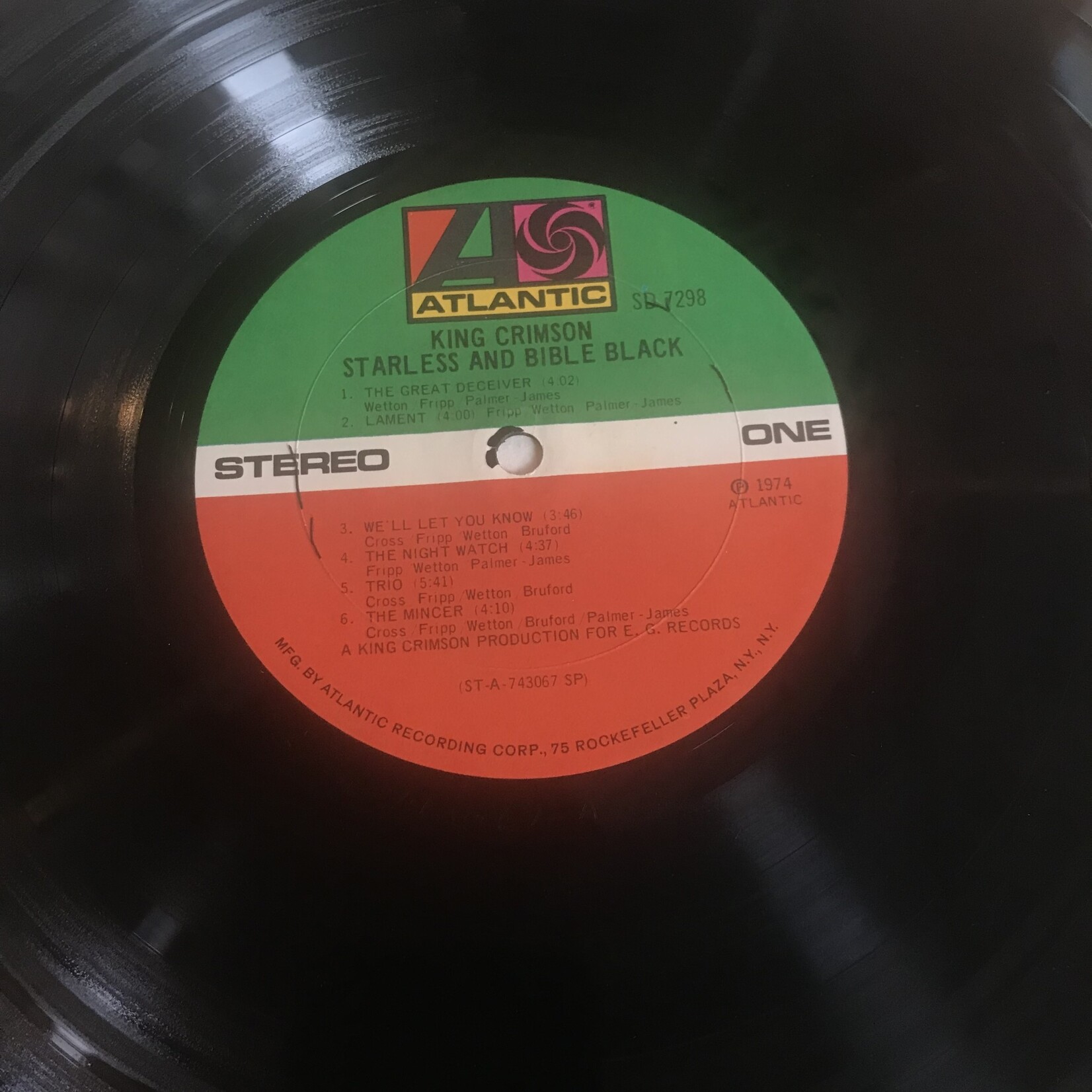 King Crimson - Starless And Bible Black - SD 7298 - Vinyl LP (USED)