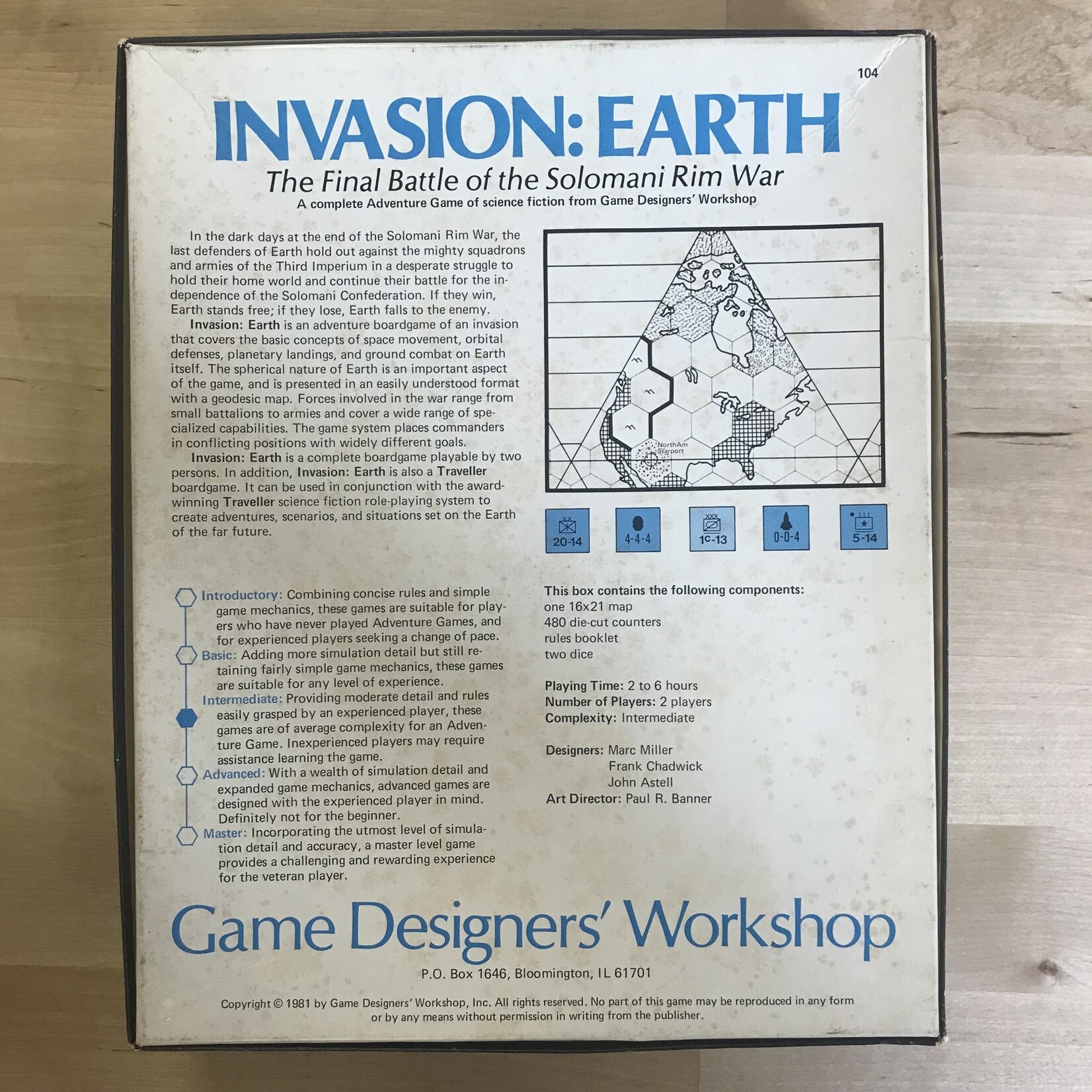 Invasion Earth (Unpunched But No Dice) - Board Game (VINTAGE)