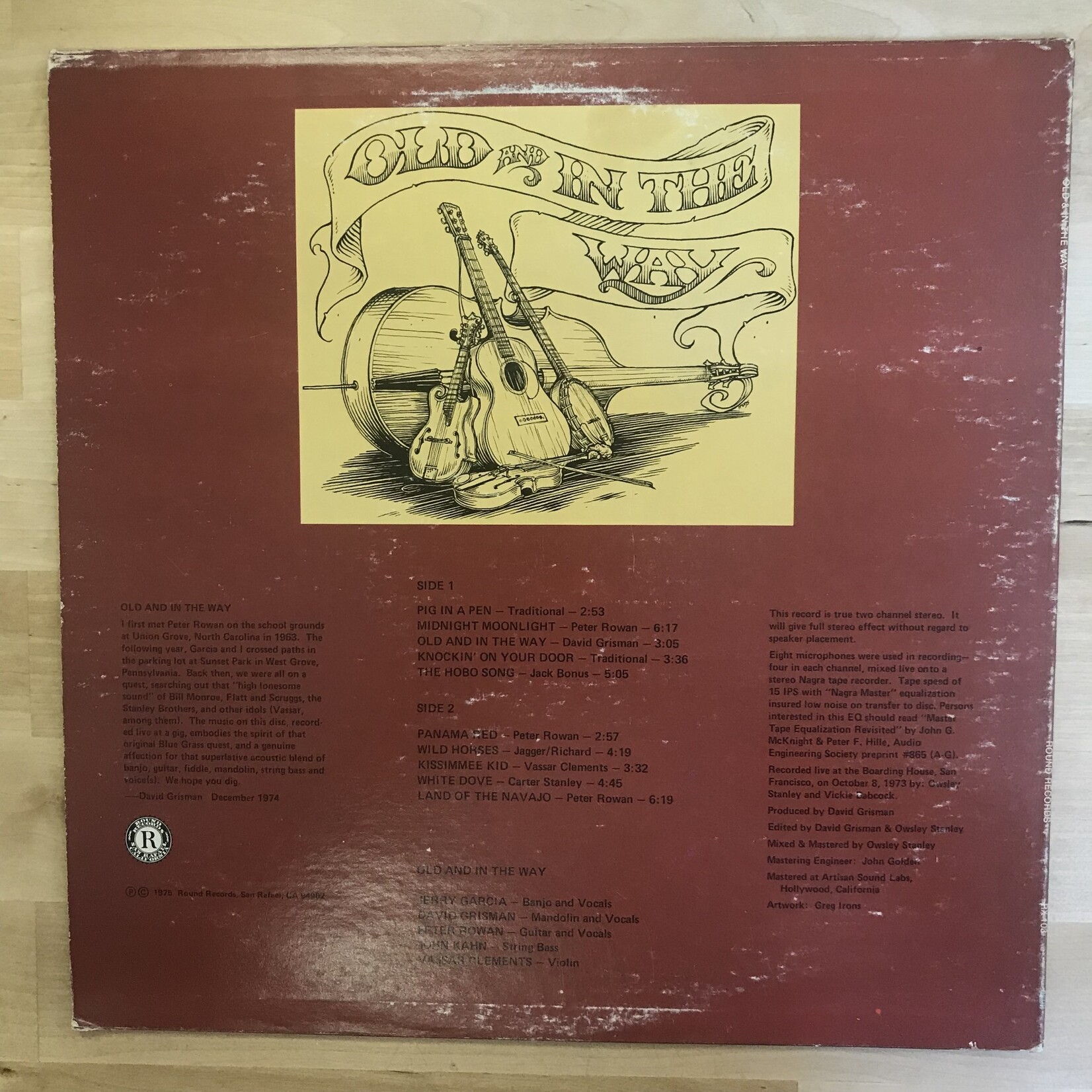 Old & In The Way - Old & In The Way - RX 103 - Vinyl LP (USED)