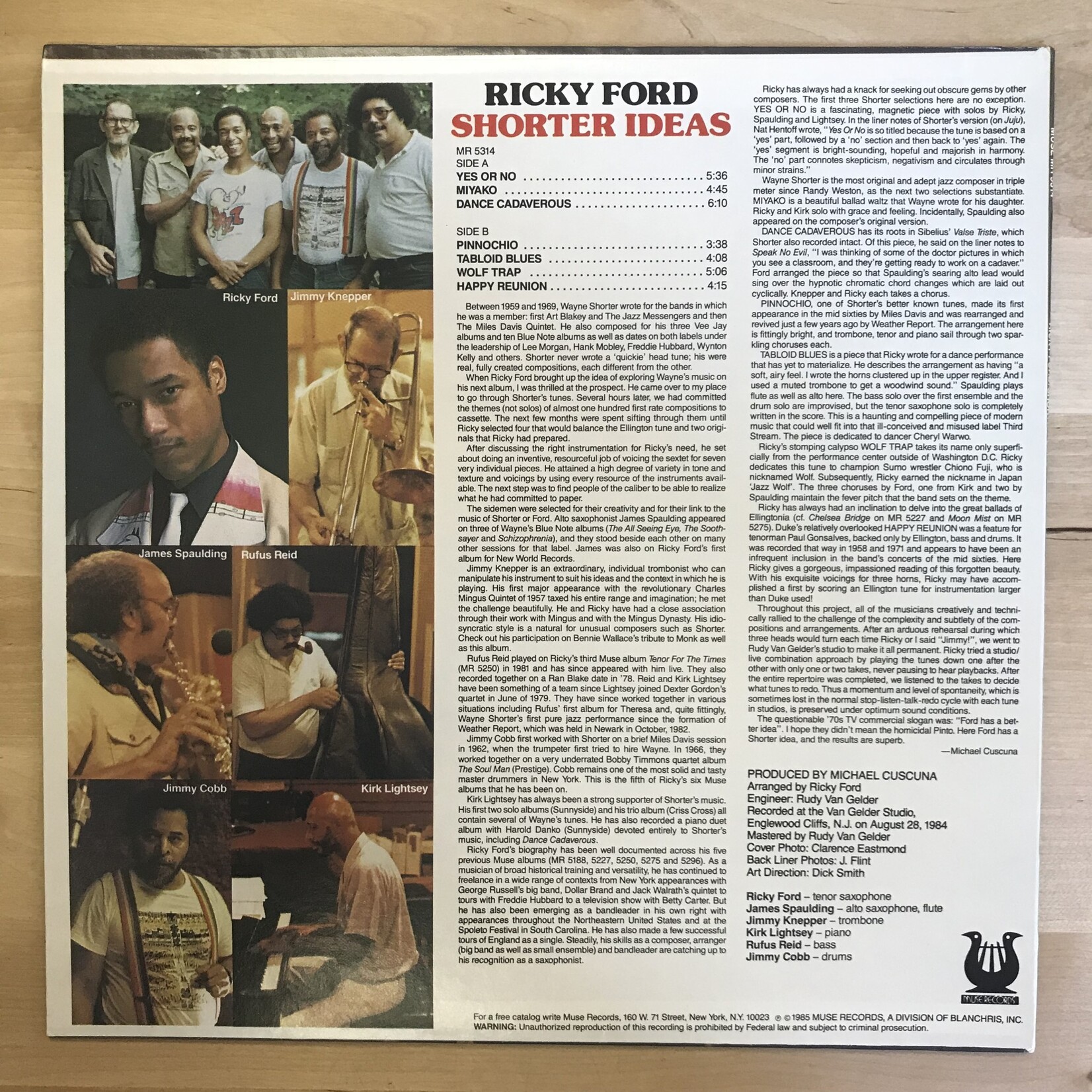 Ricky Ford - Shorter Ideas - MR 5314 - Vinyl LP (USED)