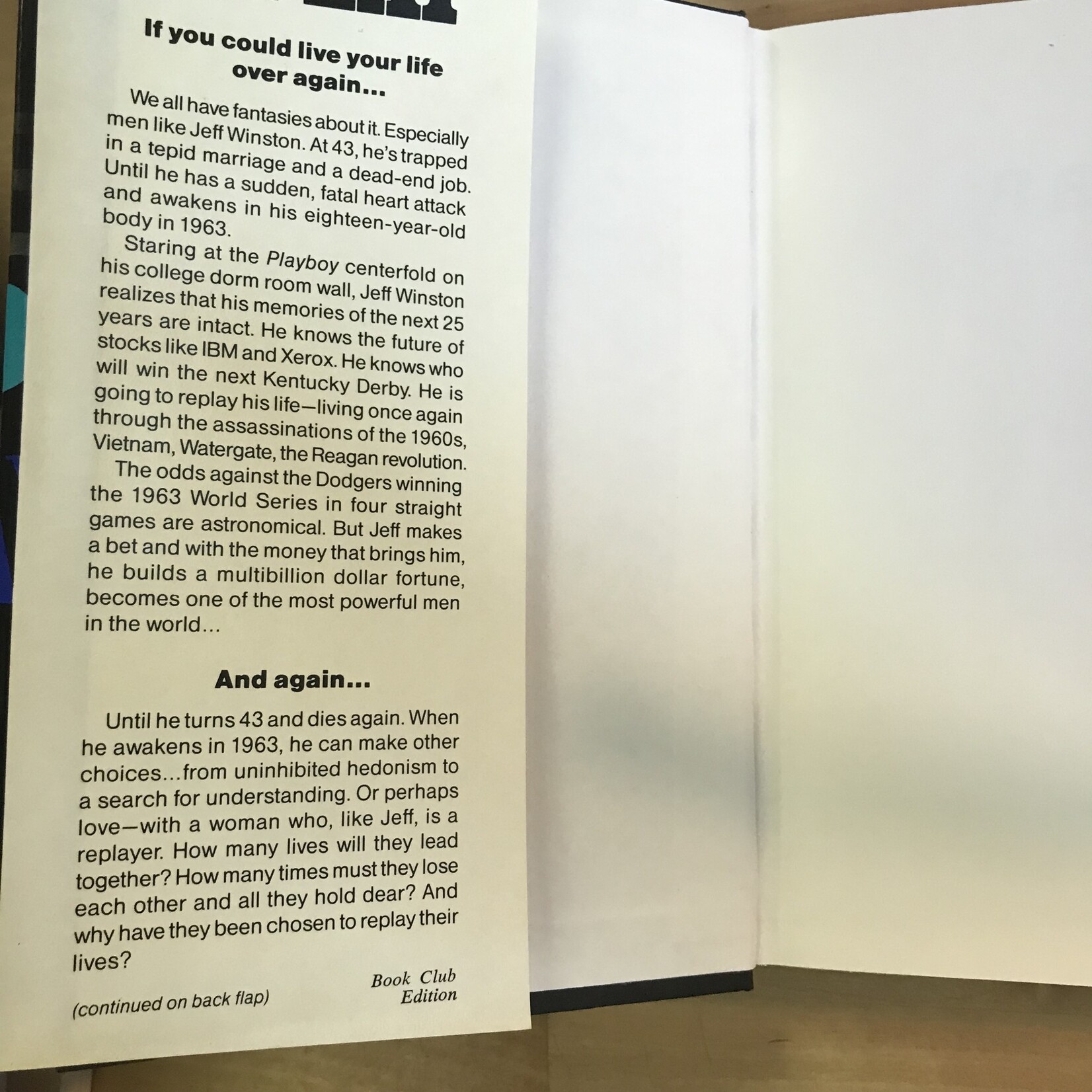 Ken Grimwood - Replay - Hardback (USED - BCE)