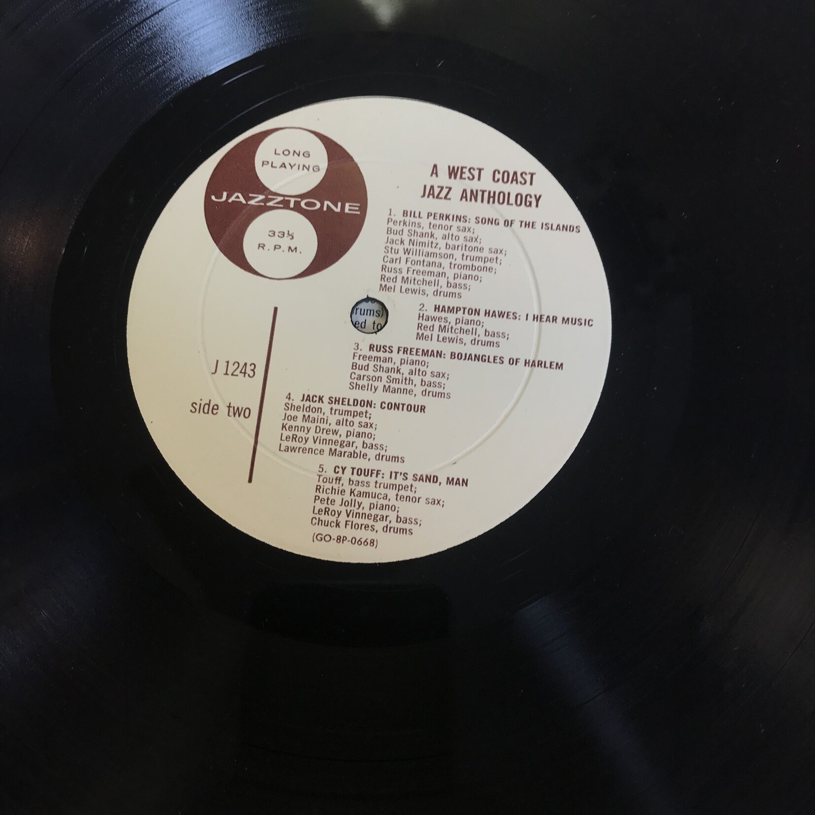 Various - A West Coast Jazz Anthology - J 1243 - Vinyl LP (USED)