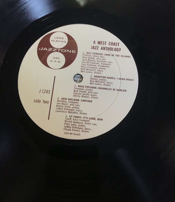 Various - A West Coast Jazz Anthology - J 1243 - Vinyl LP (USED)