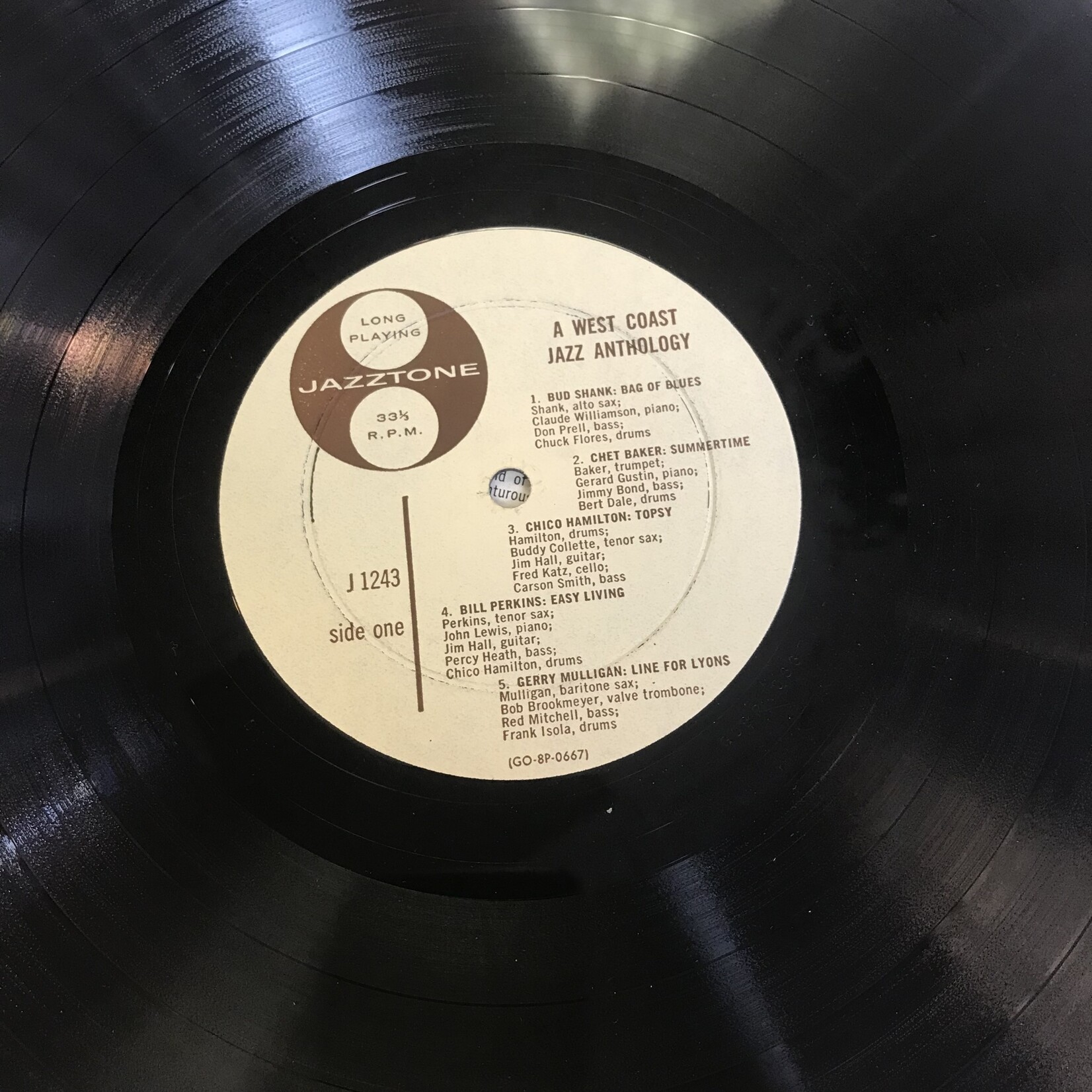 Various - A West Coast Jazz Anthology - J 1243 - Vinyl LP (USED)
