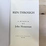 John Houseman - Run-Through - Hardback (USED - FE)