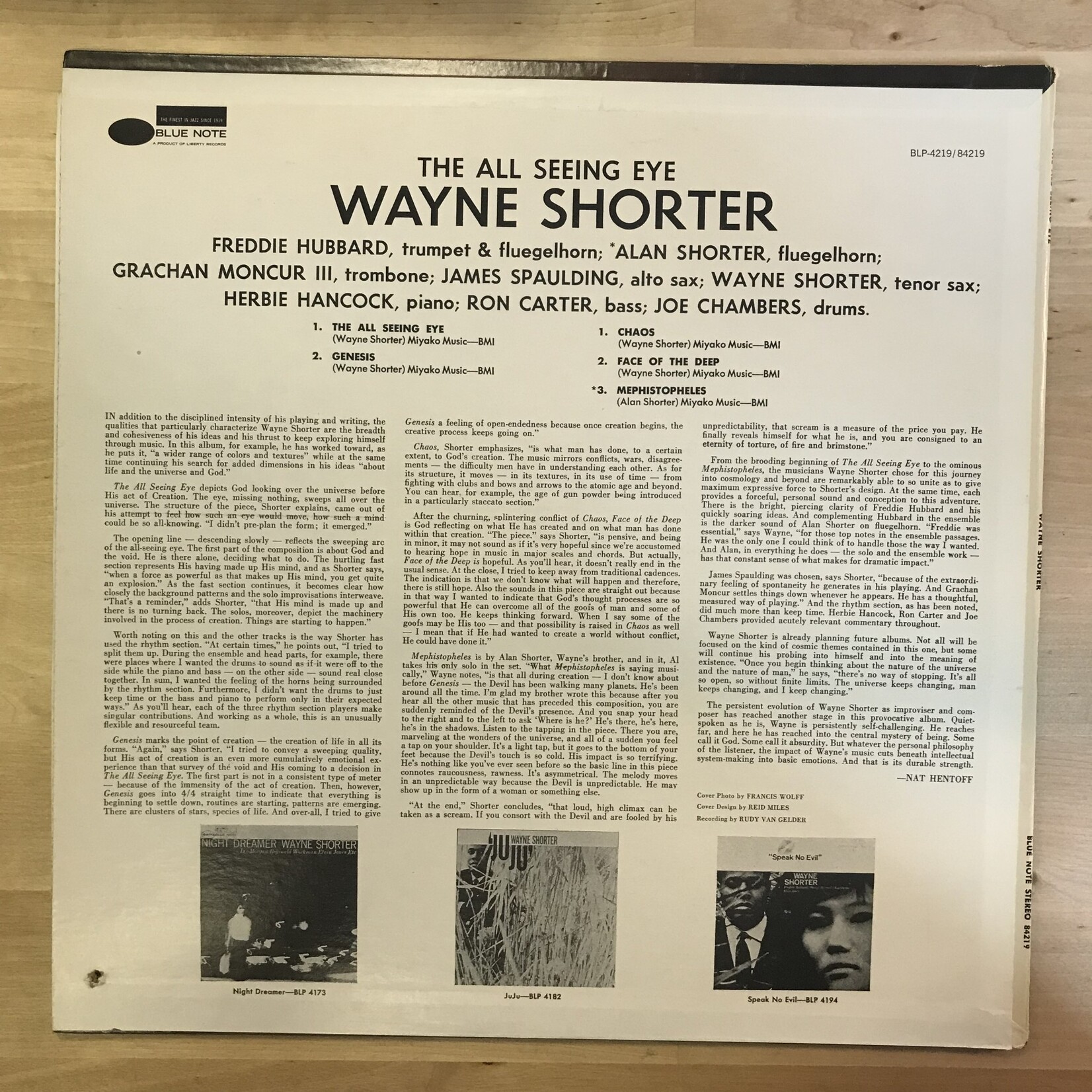 Wayne Shorter - The All Seeing Eye (1973 RE) - BST 84219 - Vinyl LP (USED)