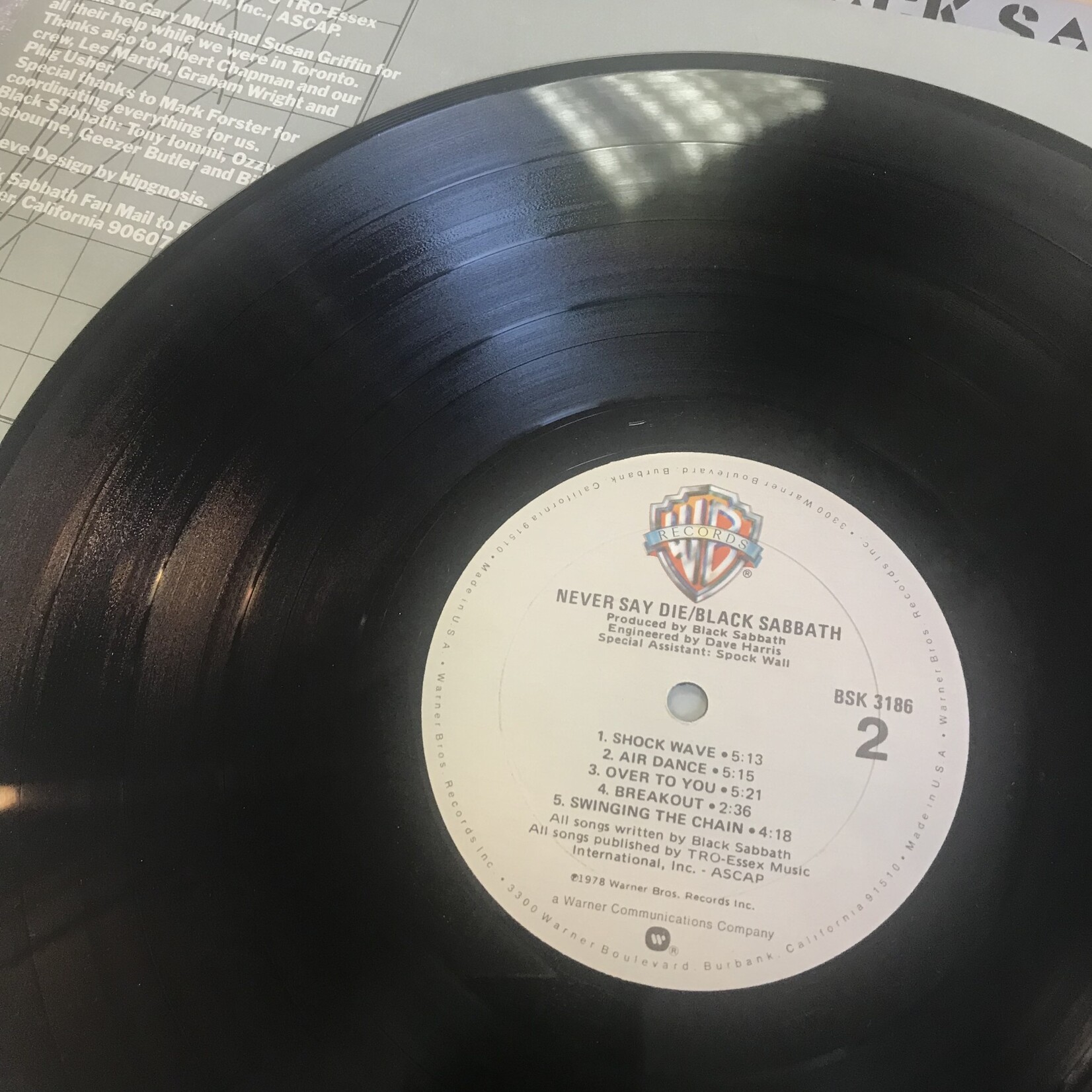 Black Sabbath - Never Say Die - BSK 3186 - Vinyl LP (USED)