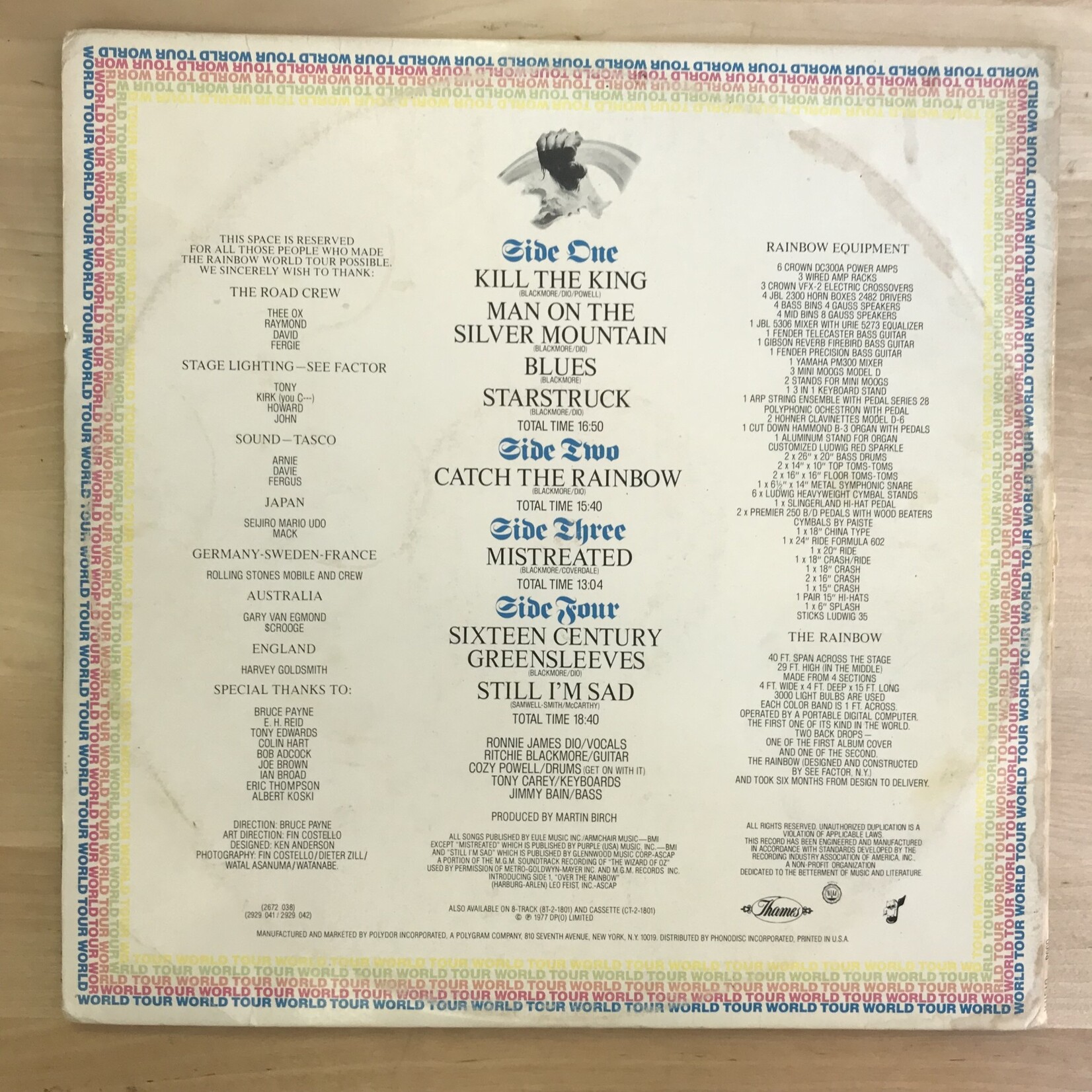 Rainbow - On Stage - OY 2 1801 - Vinyl LP (USED)