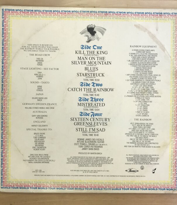 Rainbow - On Stage - OY 2 1801 - Vinyl LP (USED)