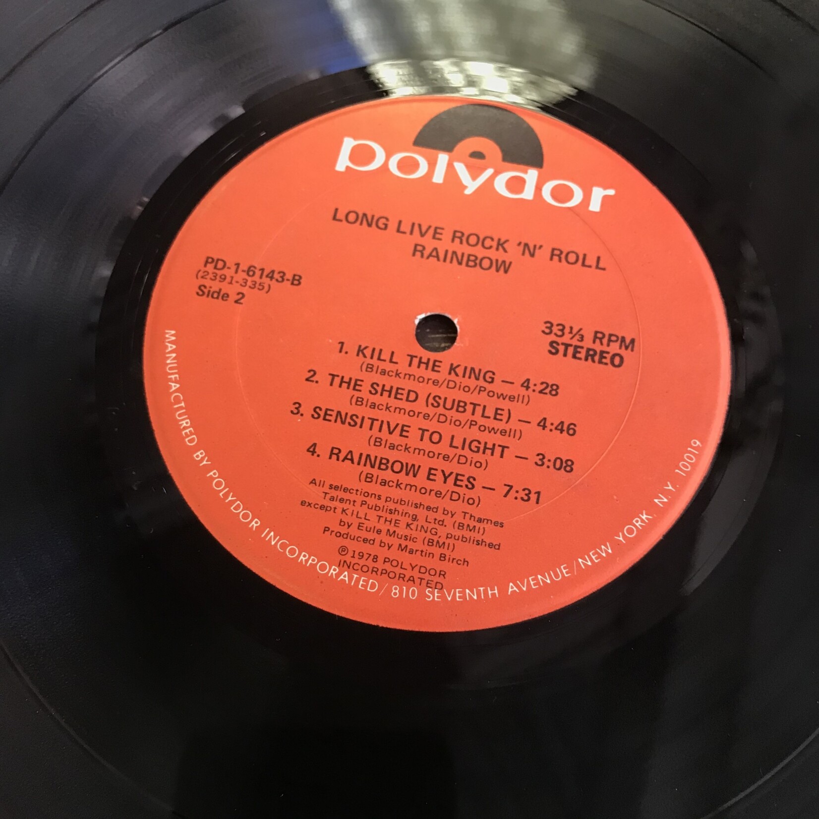 Rainbow - Long Live Rock ‘N’ Roll - PD 1 6143 - Vinyl LP (USED)