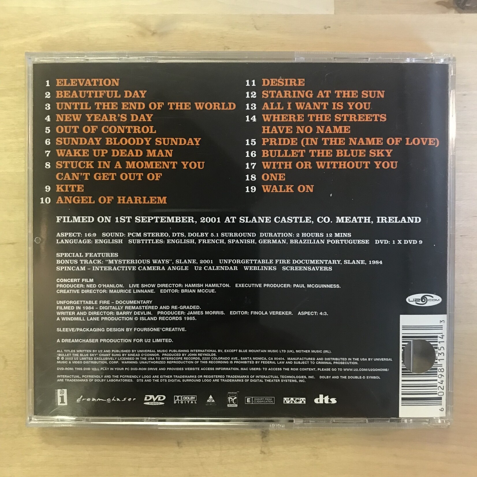 U2 - Go Home: Live From Slane Castle Ireland - DVD (USED)