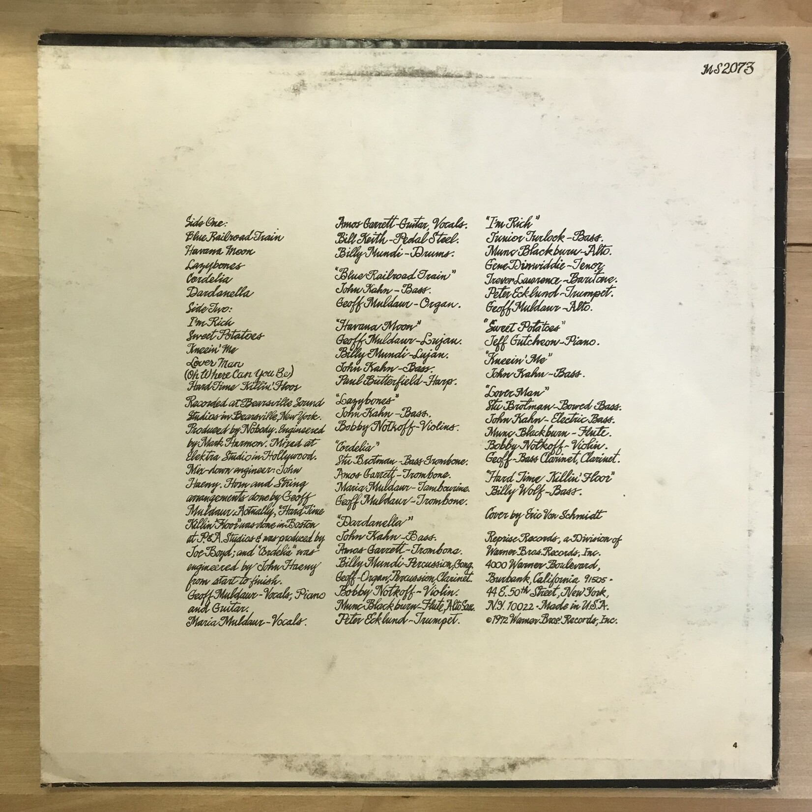 Geoff & Maria Muldaur - Sweet Potatoes - MS2075 - Vinyl LP (USED)